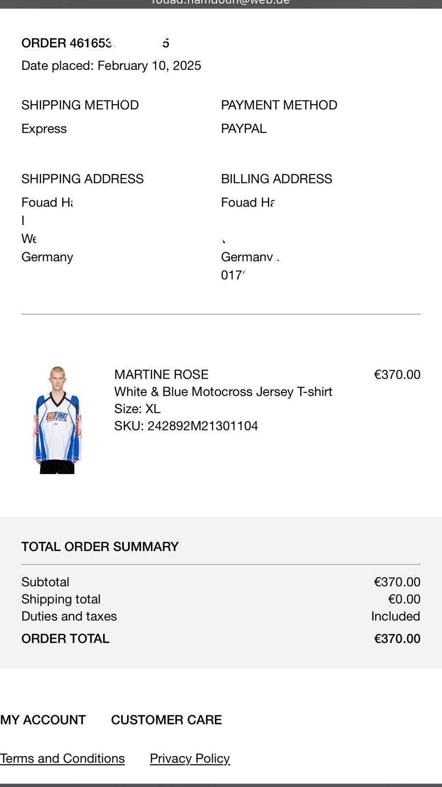 Martine Rose White & Blue Motocross Jersey T-shirt Martine Rose Size US XL / EU 56 / 4 - 3 Thumbnail
