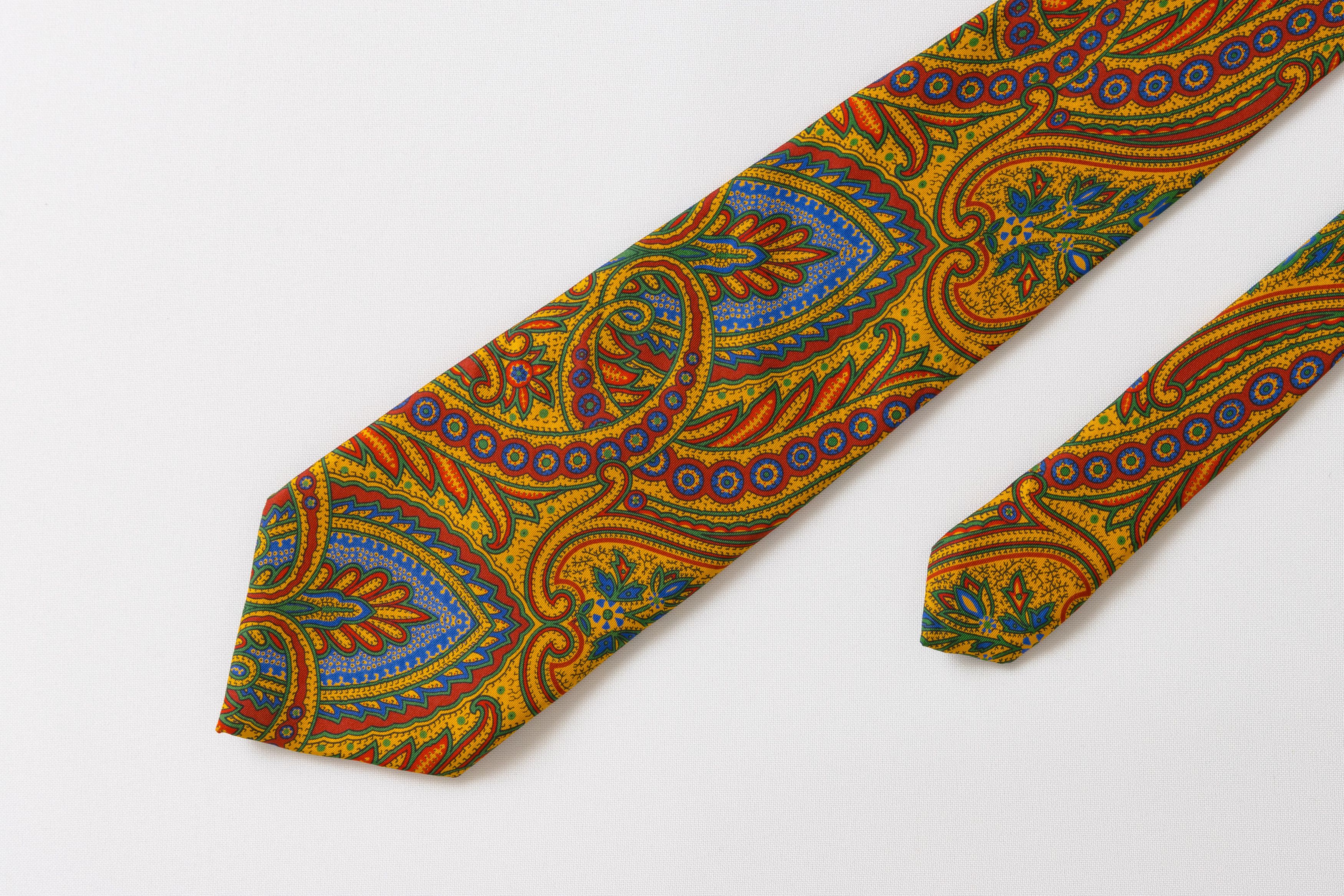 Vintage Vintage Tie abstract floral pattern flowers print necktie 01 Size ONE SIZE - 2 Thumbnail