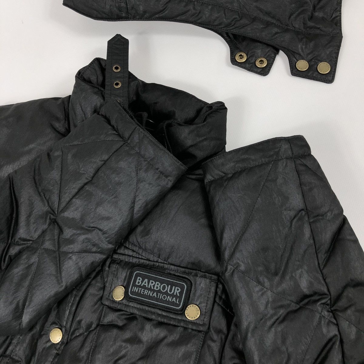 Barbour × Belstaff × Designer BARBOUR International Nation Hooded Down Parka Jacket Coat 8 Size M / US 6-8 / IT 42-44 - 15 Thumbnail