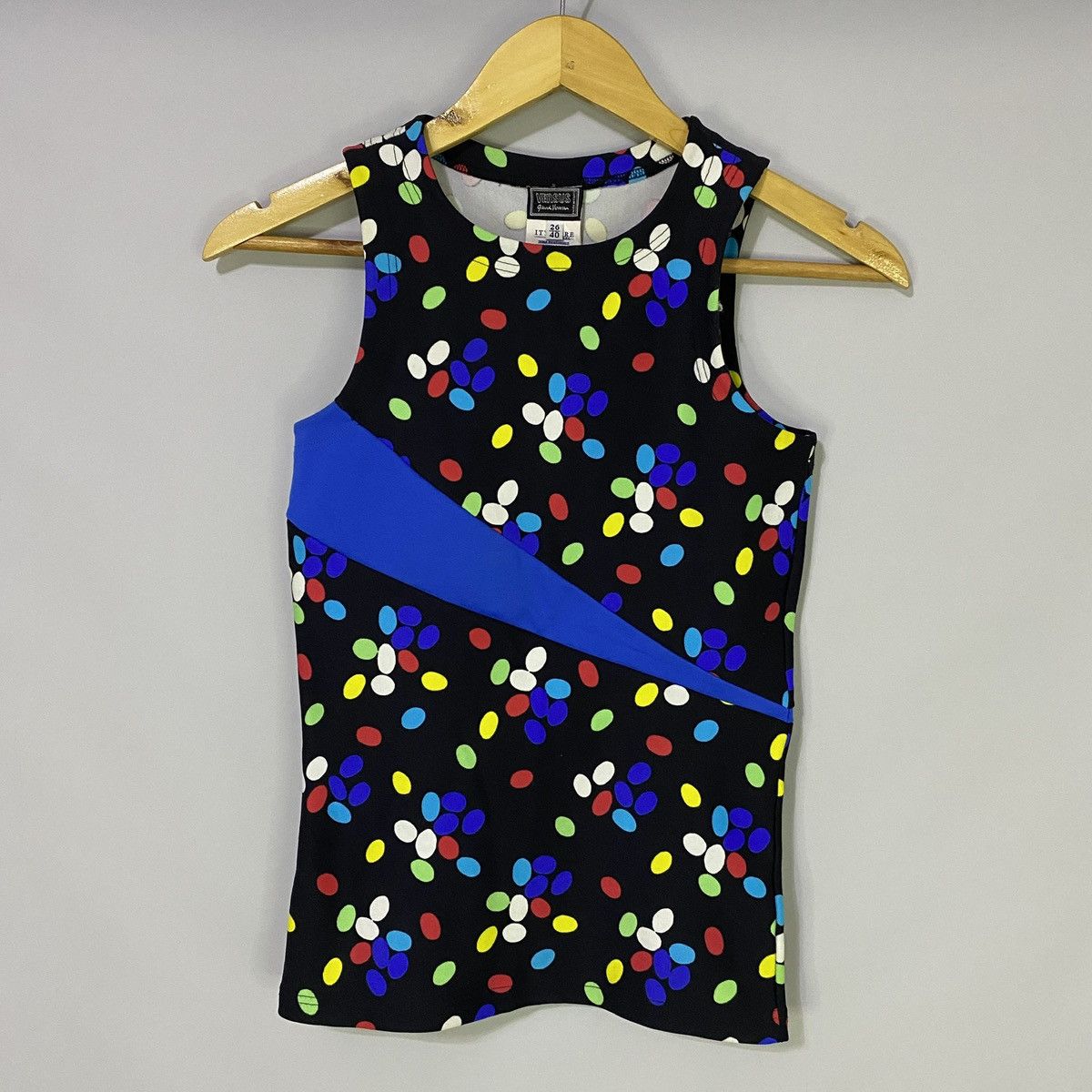 Versus Versace RARE ARCHIVE Versus Versace Dot Printed Tank Top Size S / US 4 / IT 40 - 1 Thumbnail