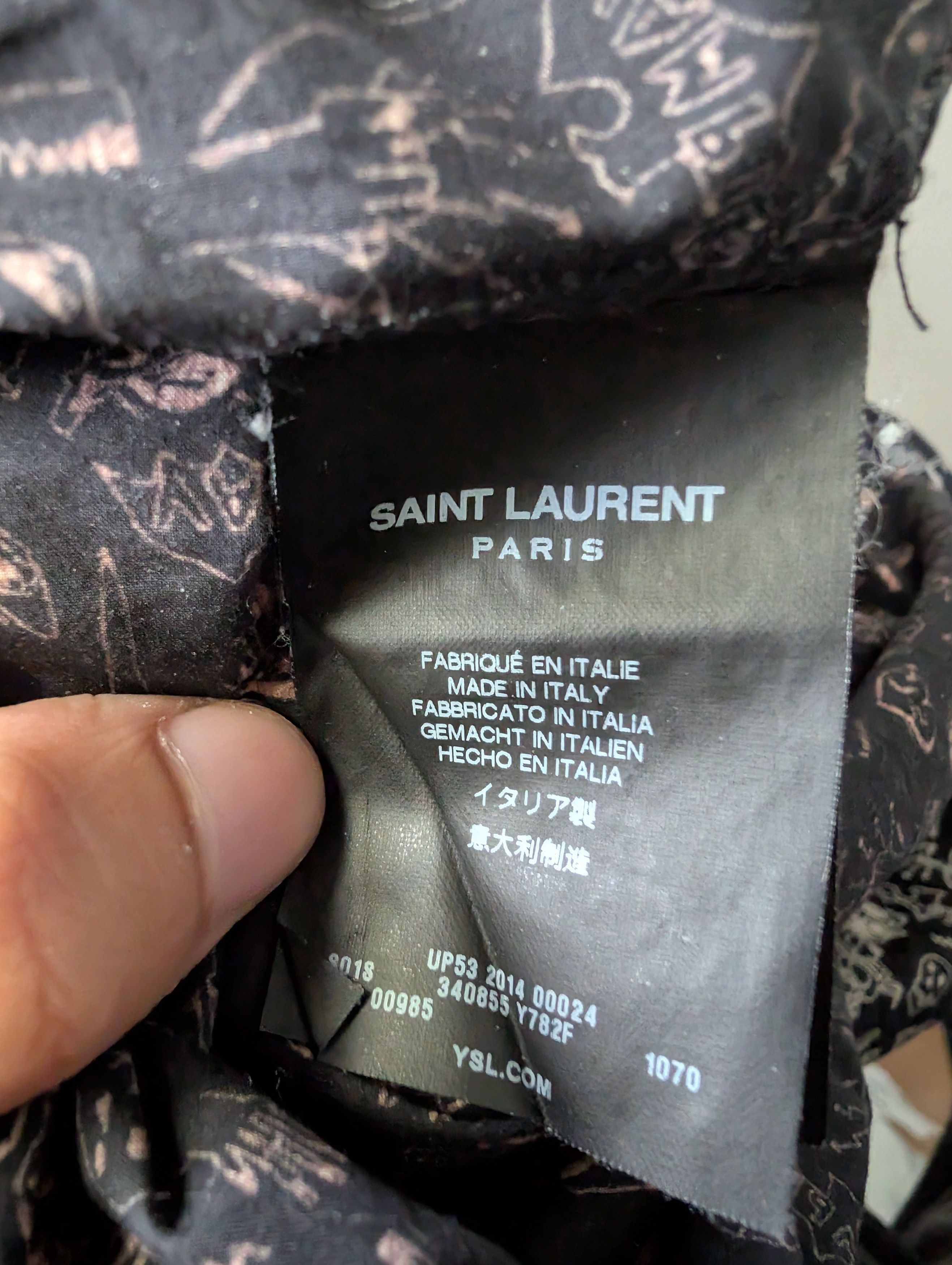 Hedi Slimane × Saint Laurent Paris FW14 Hedi Slimane Hunx & Punx Doodle Button Up Size US S / EU 44-46 / 1 - 5 Thumbnail