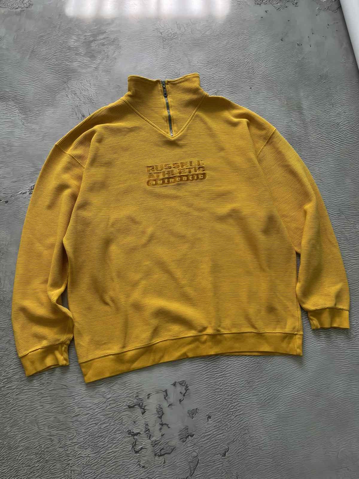 Russell Athletic Russel Athletic Authentic 1/4 Zip Sweatshirt Yellow Strip Size US XL / EU 56 / 4 - 3 Thumbnail
