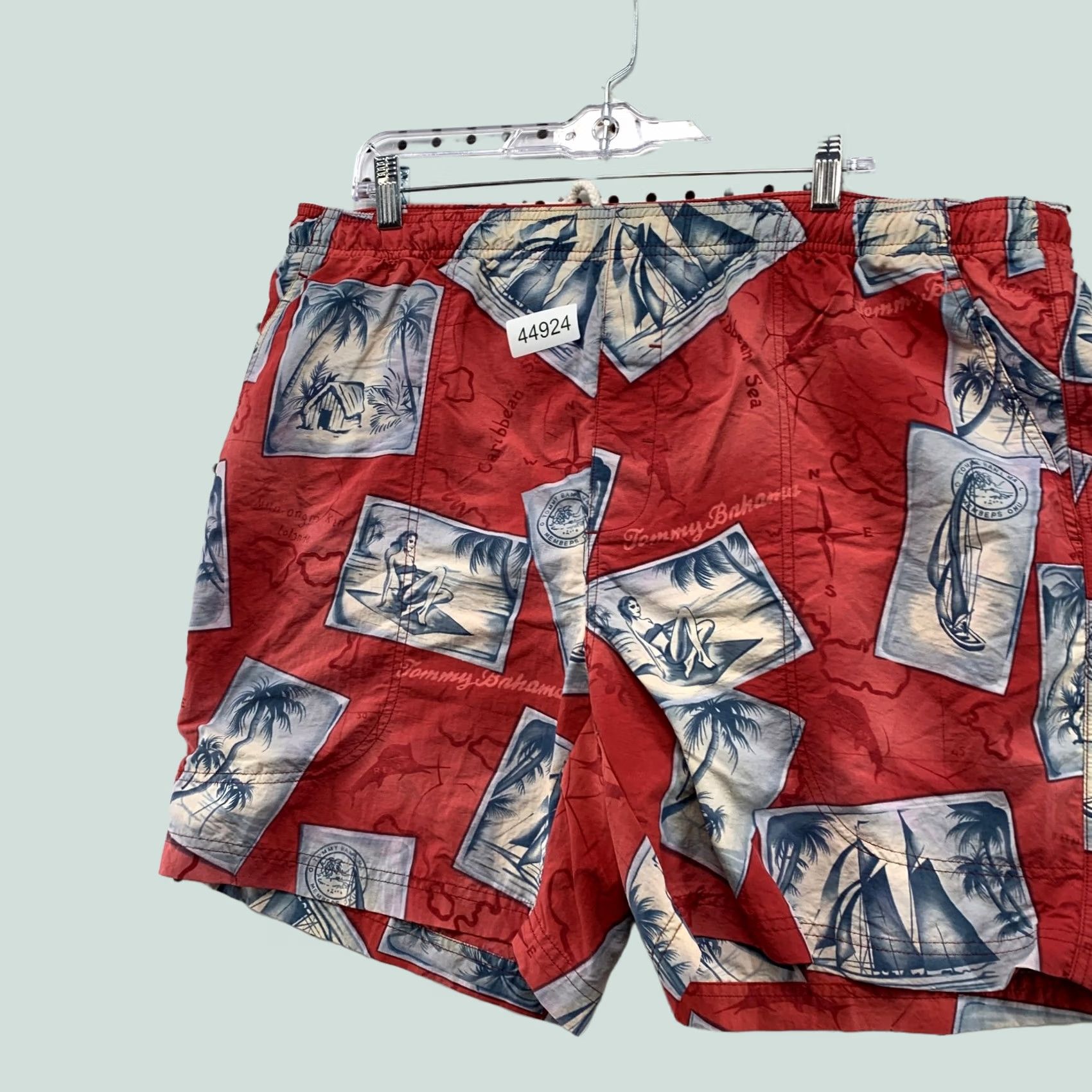 Tommy Bahama VINTAGE Tommy Bahama Swim Shorts Trunks Mens Large Red Beach Surf Size US 33 - 1 Thumbnail
