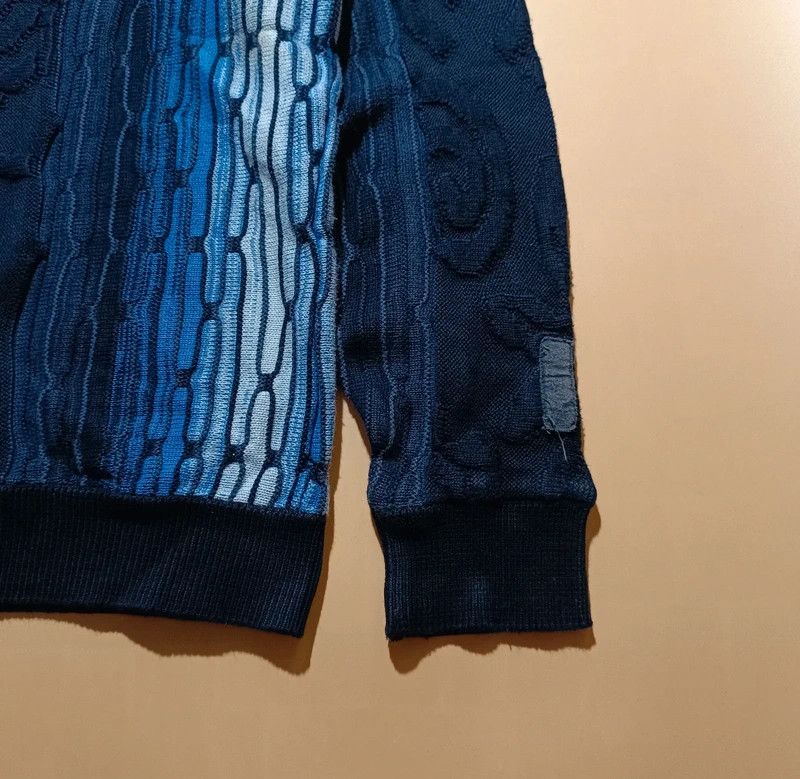 Carlo Colucci Carlo Colucci Limited Ed Black Blue 3D Sweater Crewneck M 48 Size US M / EU 48-50 / 2 - 9 Thumbnail
