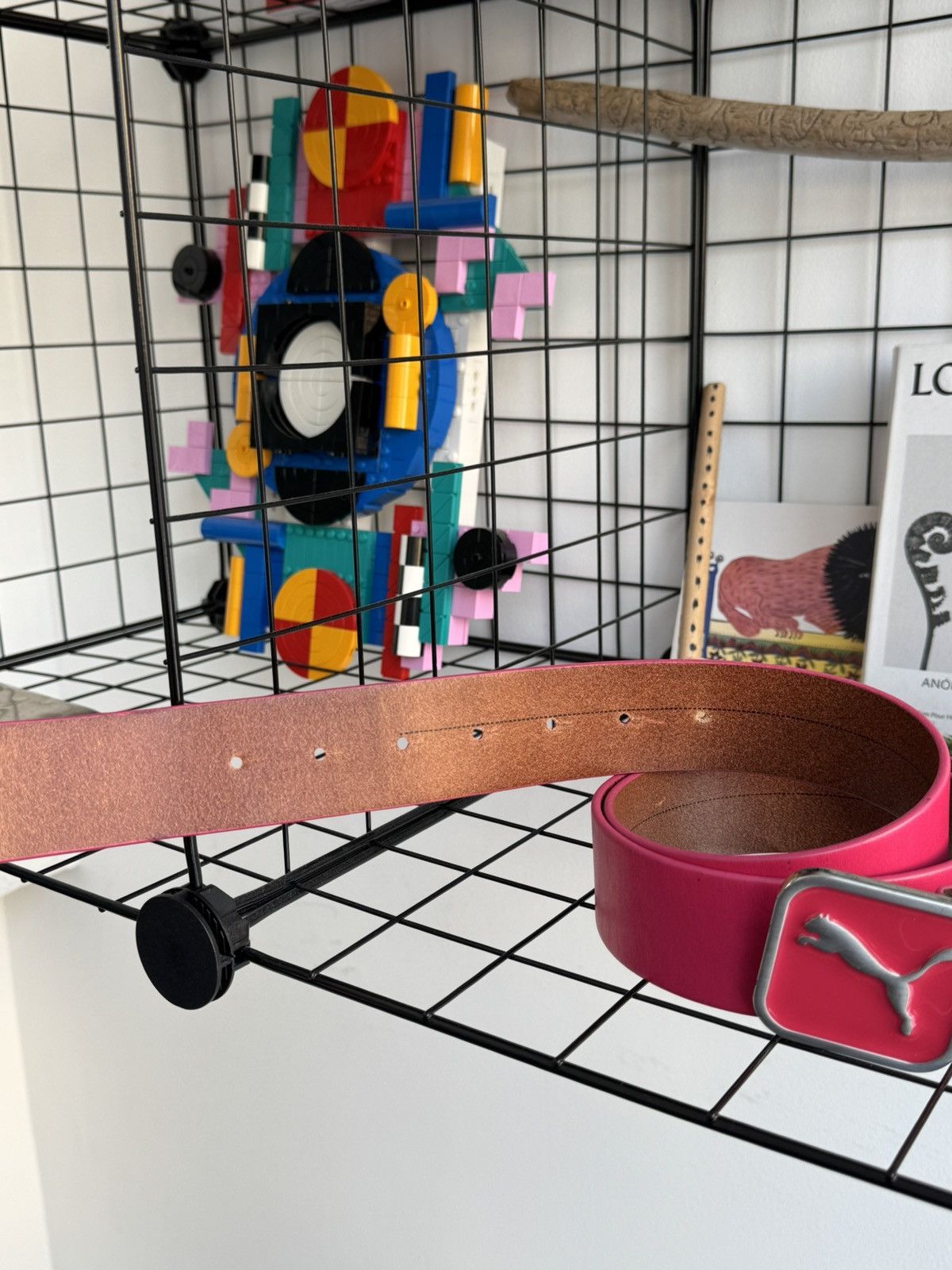 Puma Puma Pink Leather Belt Y2K Size ONE SIZE - 5 Thumbnail
