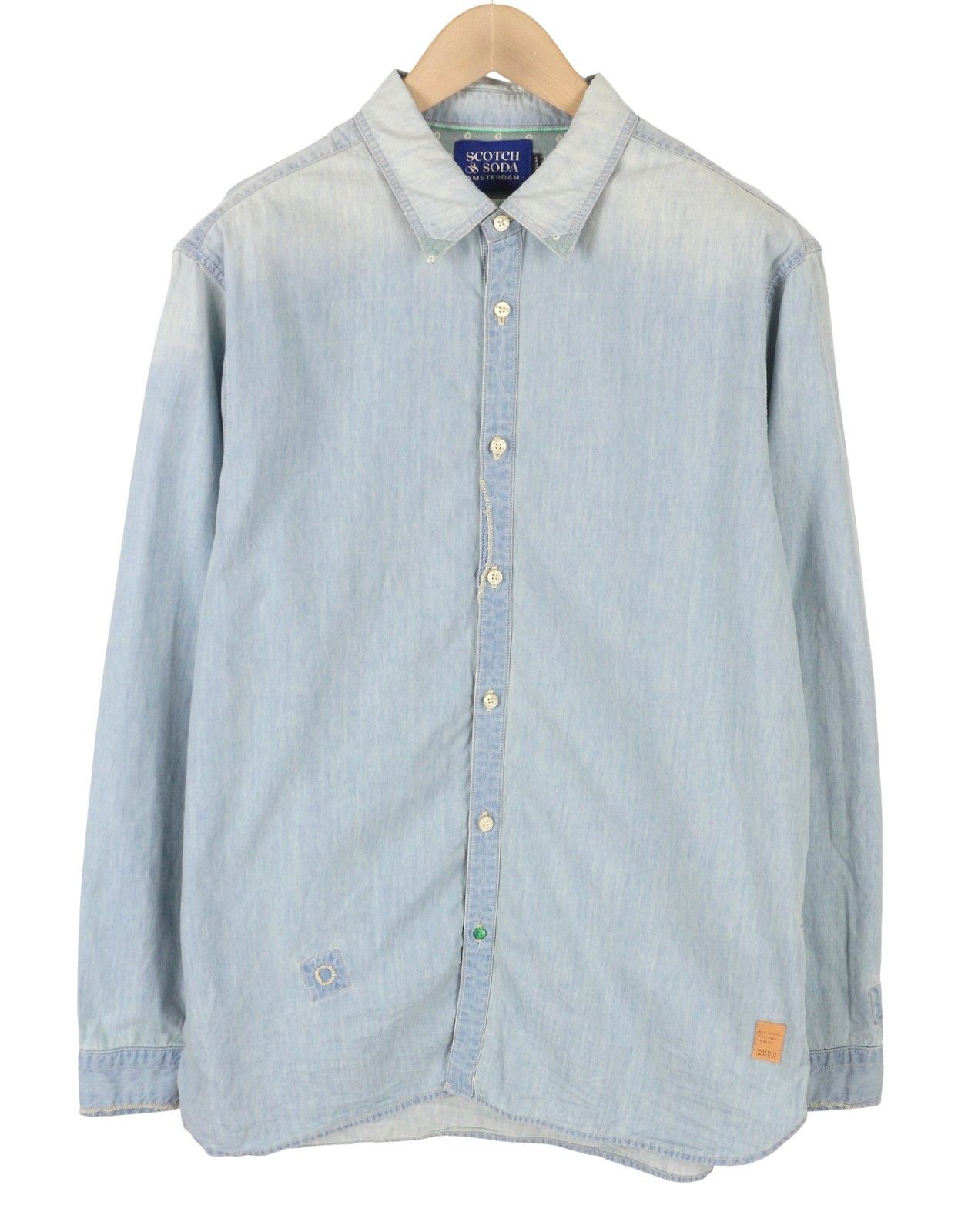 Scotch & Soda XL Blue Faded Button-Up Shirt 88521 Size US XL / EU 56 / 4 - 1 Thumbnail