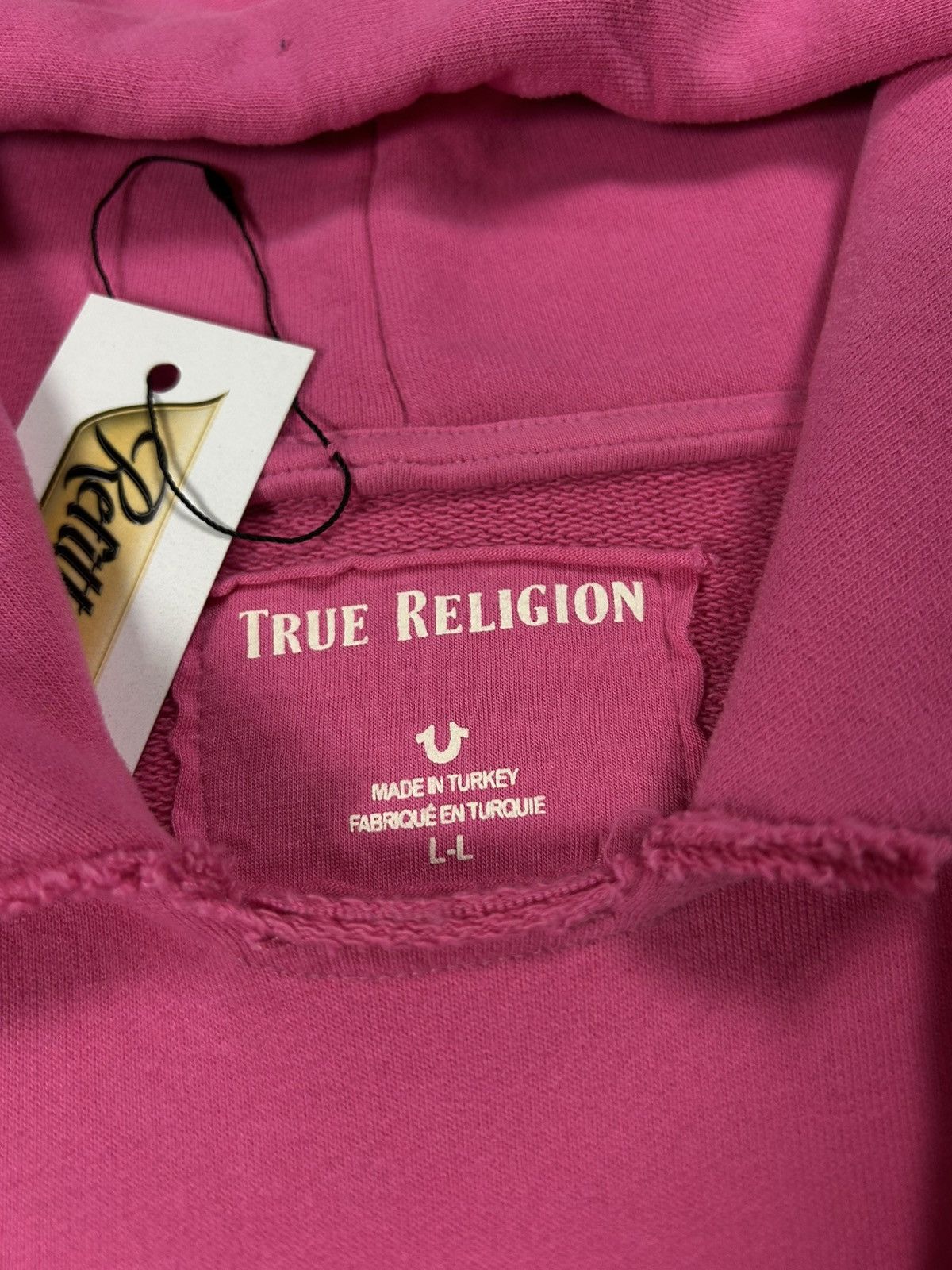 True Religion True Religion hoodie pink big logo white horseshoe vintage Size US L / EU 52-54 / 3 - 3 Thumbnail