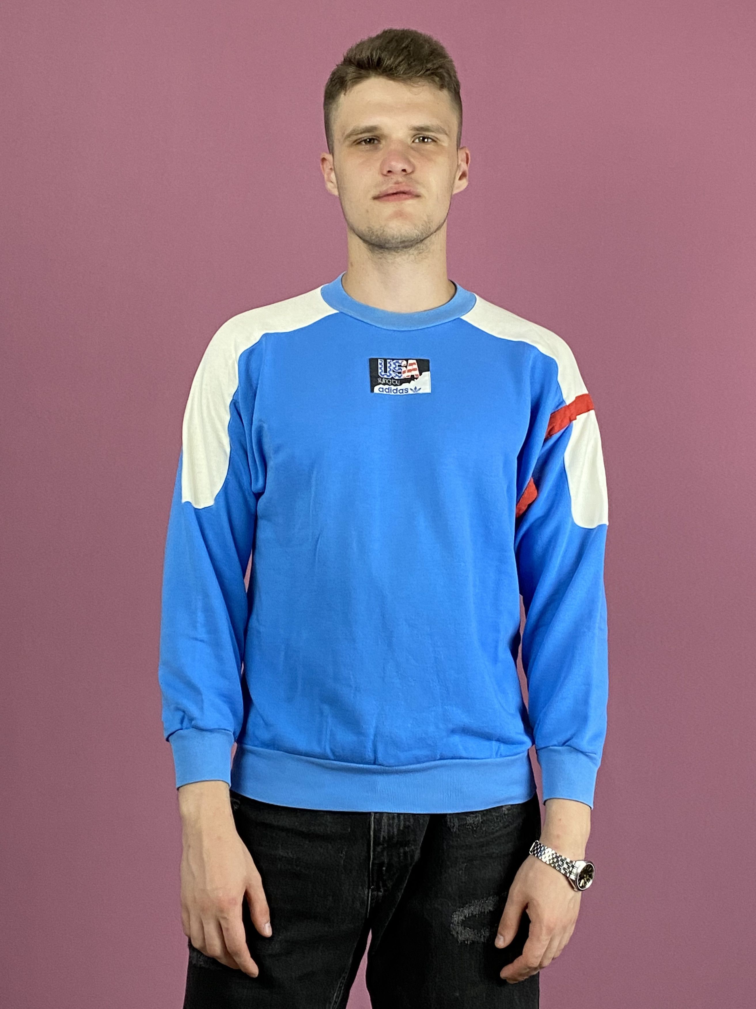 Adidas × Vintage 90s Adidas USA Vintage Men's Sweatshirt - Size S Size US S / EU 44-46 / 1 - 1 Thumbnail