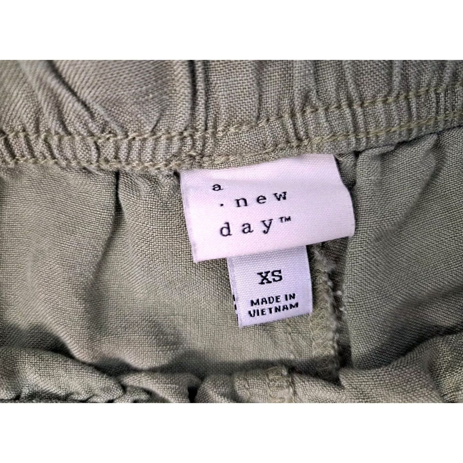 Vintage A New Day Pants Womens XS Green Casual Linen/Rayon #5309 Size 26" / US 2 / IT 38 - 3 Thumbnail