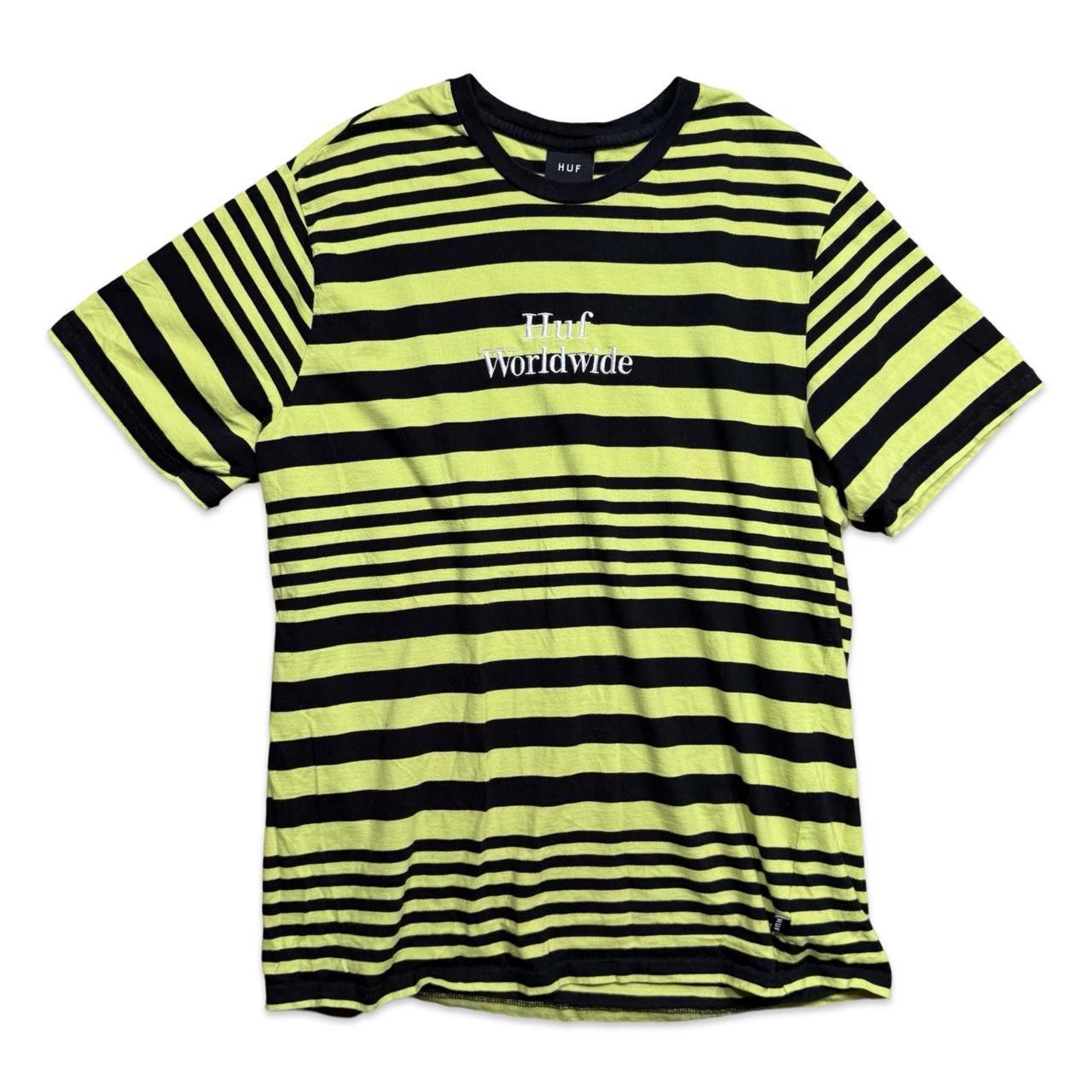 Huf HUF yellow and black striped tee Size US XXL / EU 58 / 5 - 1 Thumbnail