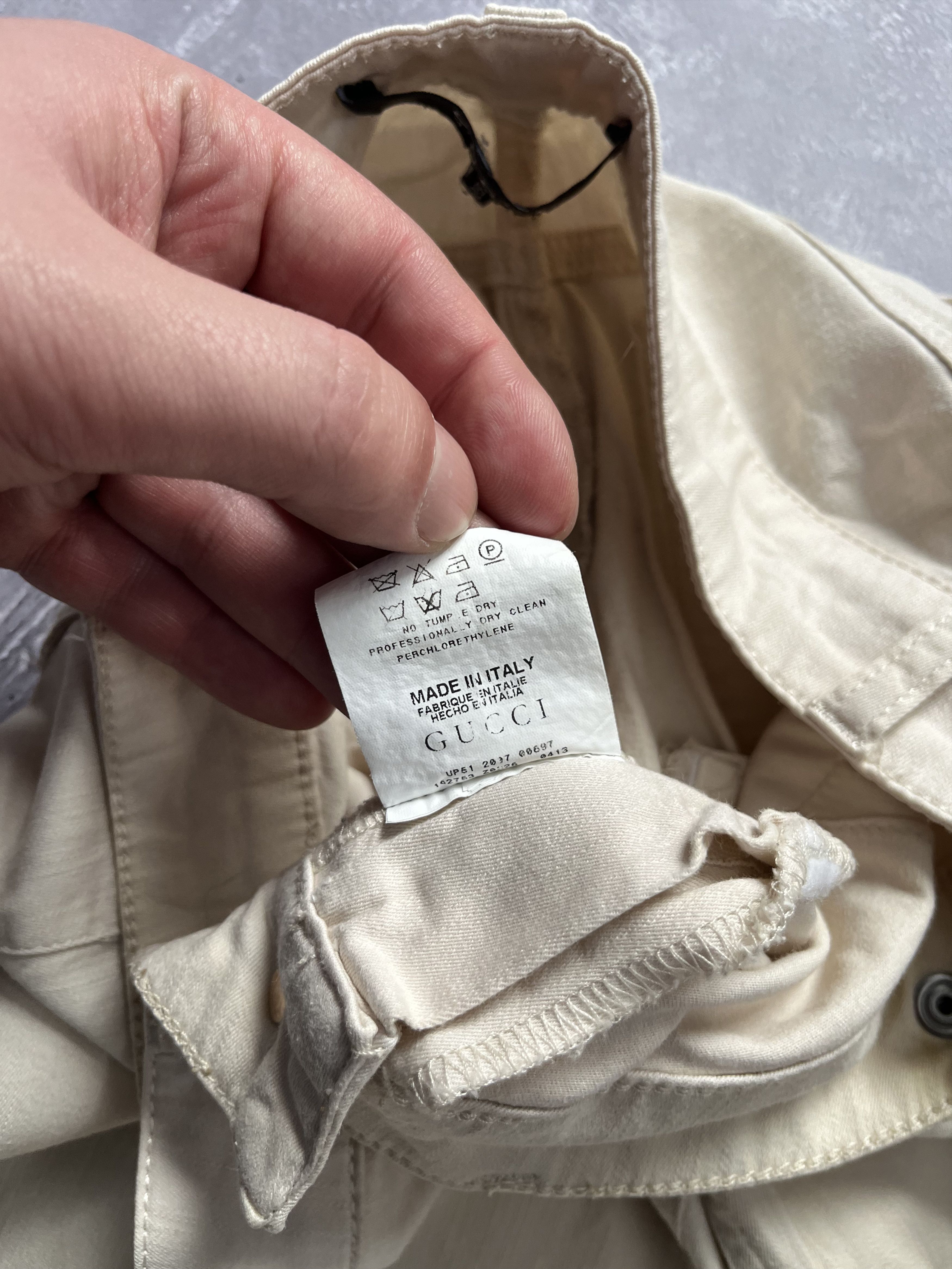 Gucci Gucci Era Tom Ford With Snap Buckle Logo Beige Pants Size 29" - 15 Thumbnail