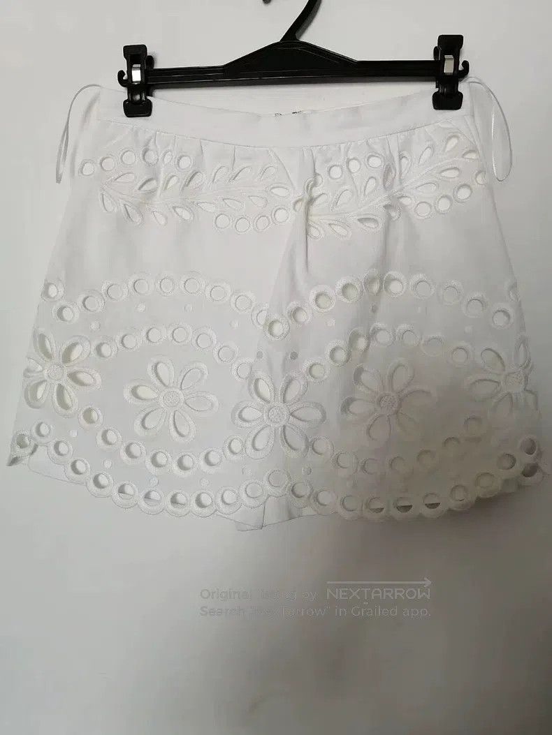 Valentino Valentino Lace embroidered cut-out white suit Size L / US 10 / IT 46 - 3 Thumbnail