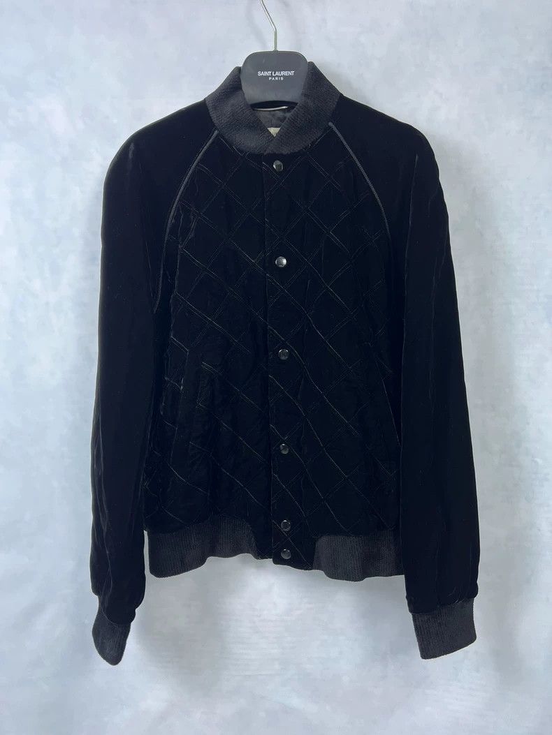 Saint Laurent Paris saint laurent paris18 FW black velvet rhombus jacket 2503-N Size US M / EU 48-50 / 2 - 1 Thumbnail