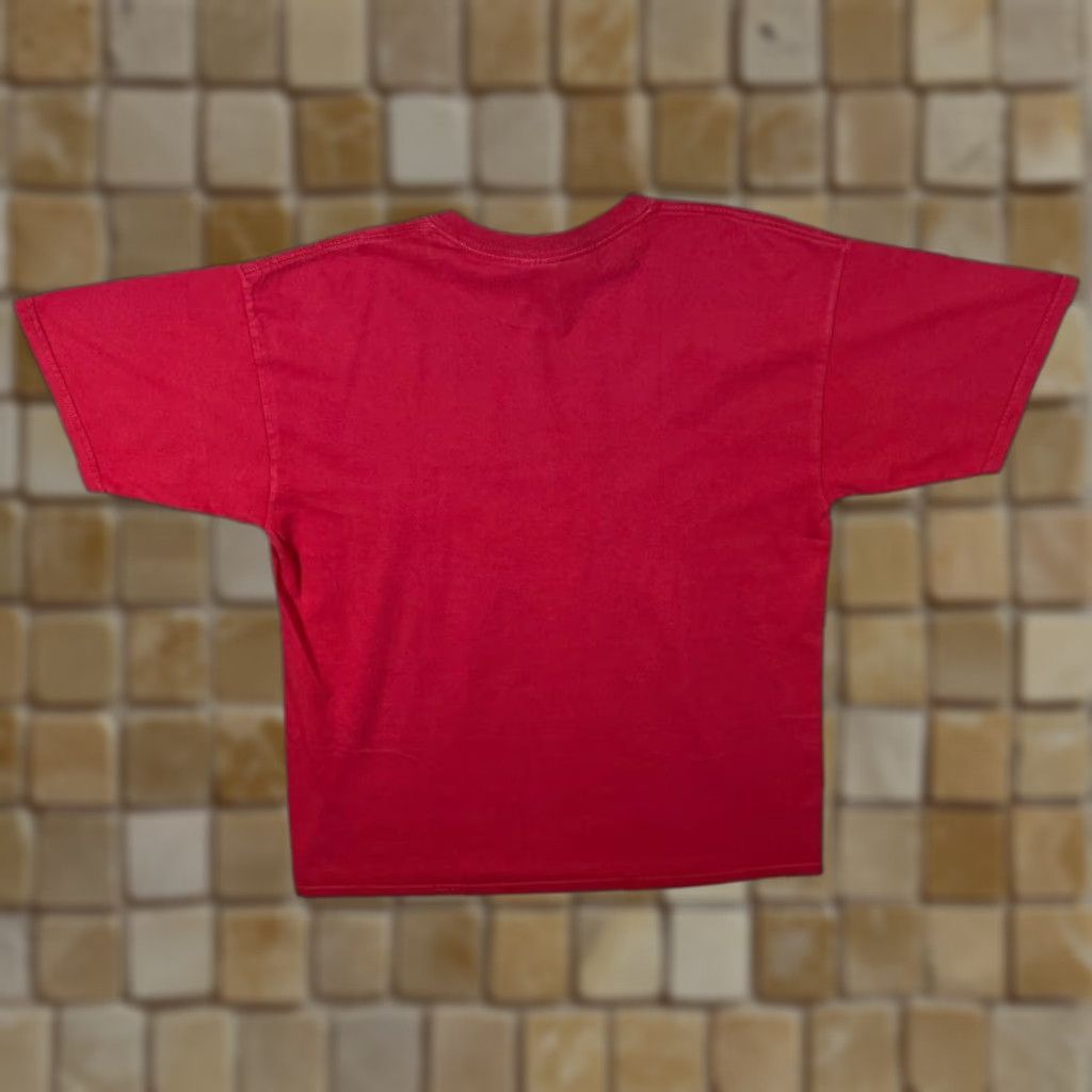 Gildan VINTAGE Grinder Graphic Spellout Punk Heavy Metal Band Red T-Shirt XL Mens Graphic Print 00s Size US XL / EU 56 / 4 - 1 Thumbnail