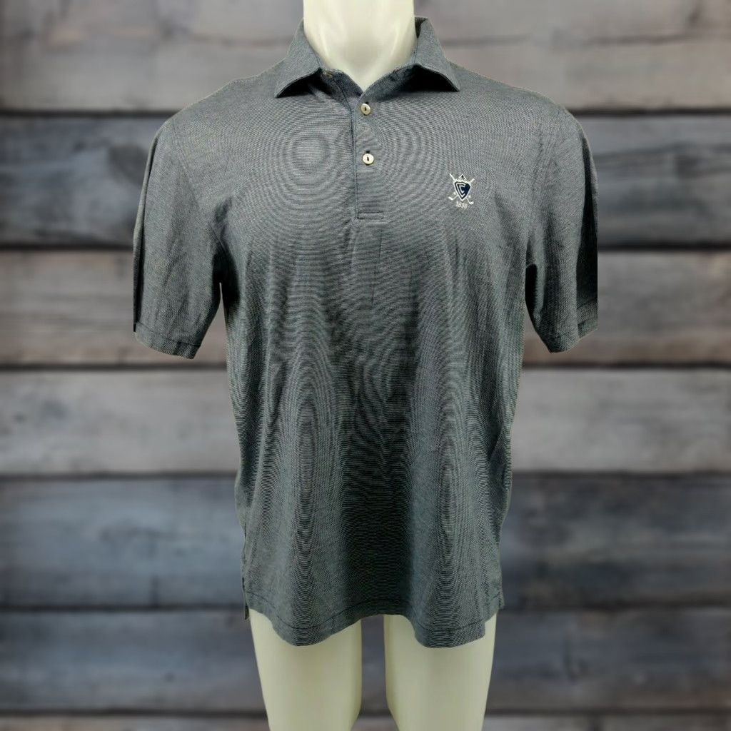 Peter Millar Peter Millar Crown Ease Cotton Striped Golf Polo Size Medium Blue Men's Shirt Polo Size US M / EU 48-50 / 2 - 1 Thumbnail