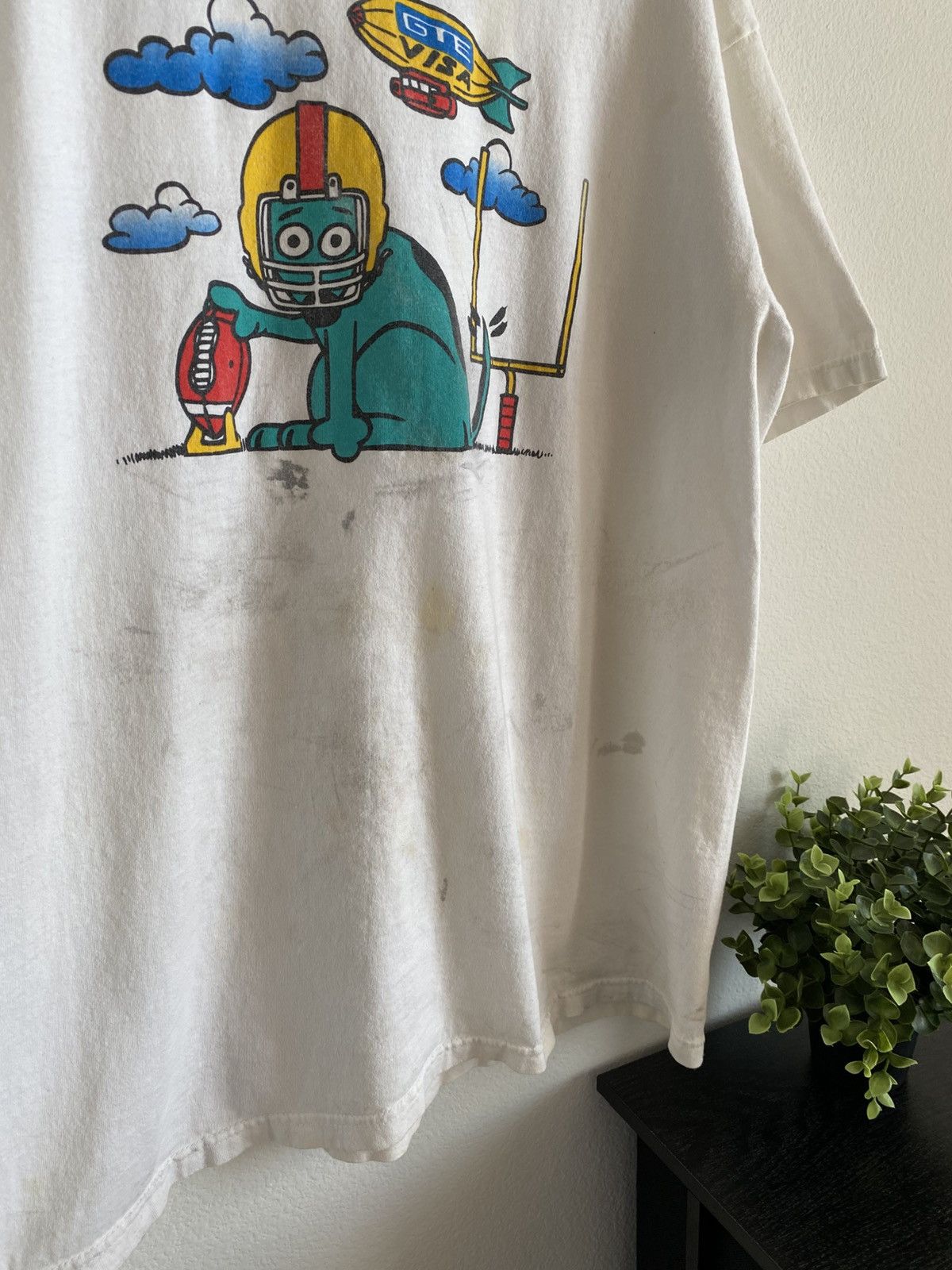 Other Vintage 90s Funny Football Dog Tee Size US XL / EU 56 / 4 - 4 Thumbnail