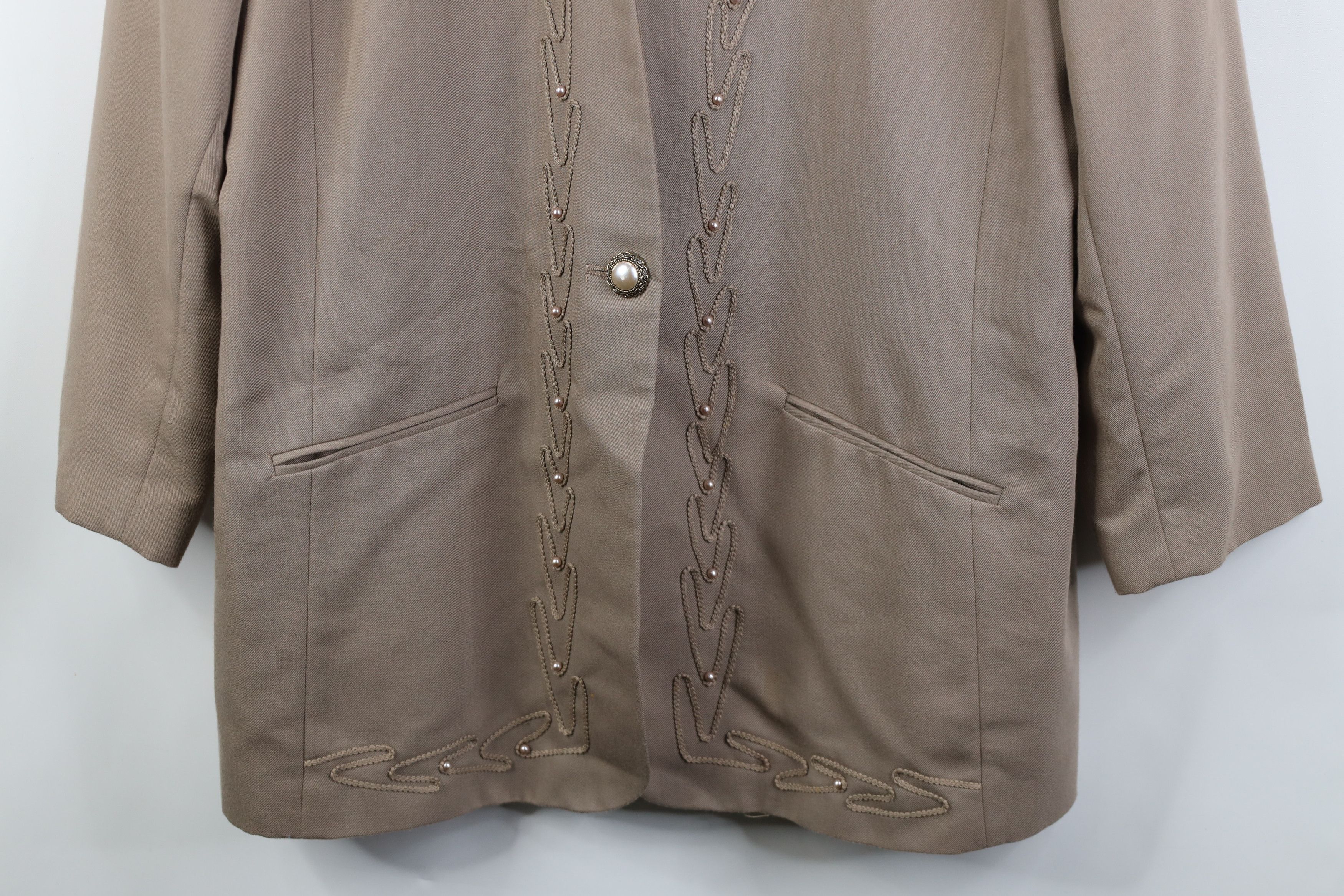 Vintage Vintage 80s 90s Blend Beaded Roped Blazer Suit Jacket USA Size XL / US 12-14 / IT 48-50 - 3 Thumbnail