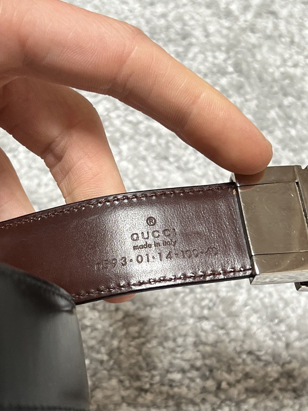 Gucci Gucci Square G Buckle Black Leather Belt Size ONE SIZE - 10 Thumbnail