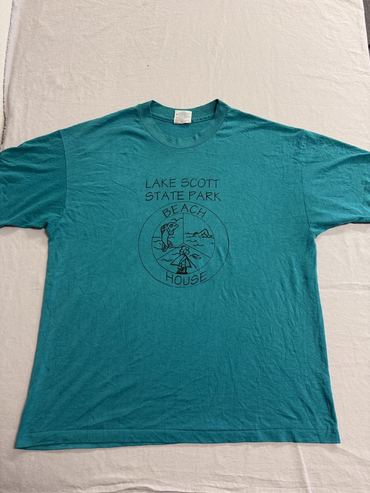 Hanes VTG Lake Scott State Park Beach House T-shirt Kansas Tee XL Size US XL / EU 56 / 4 - 1 Thumbnail