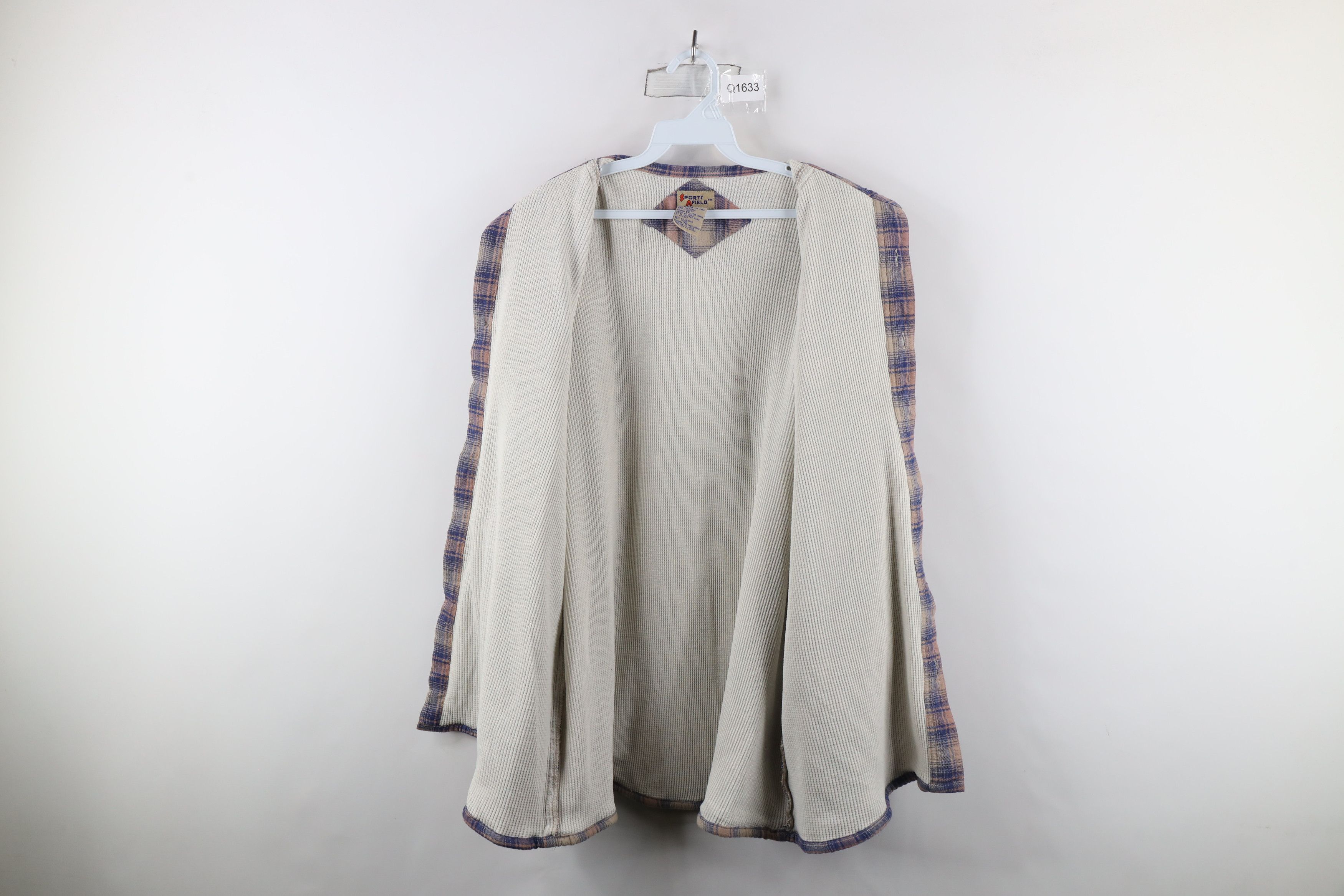 Vintage Vintage 90s Streetwear Knit Lined Flannel Shirt Jacket Size US XL / EU 56 / 4 - 7 Thumbnail