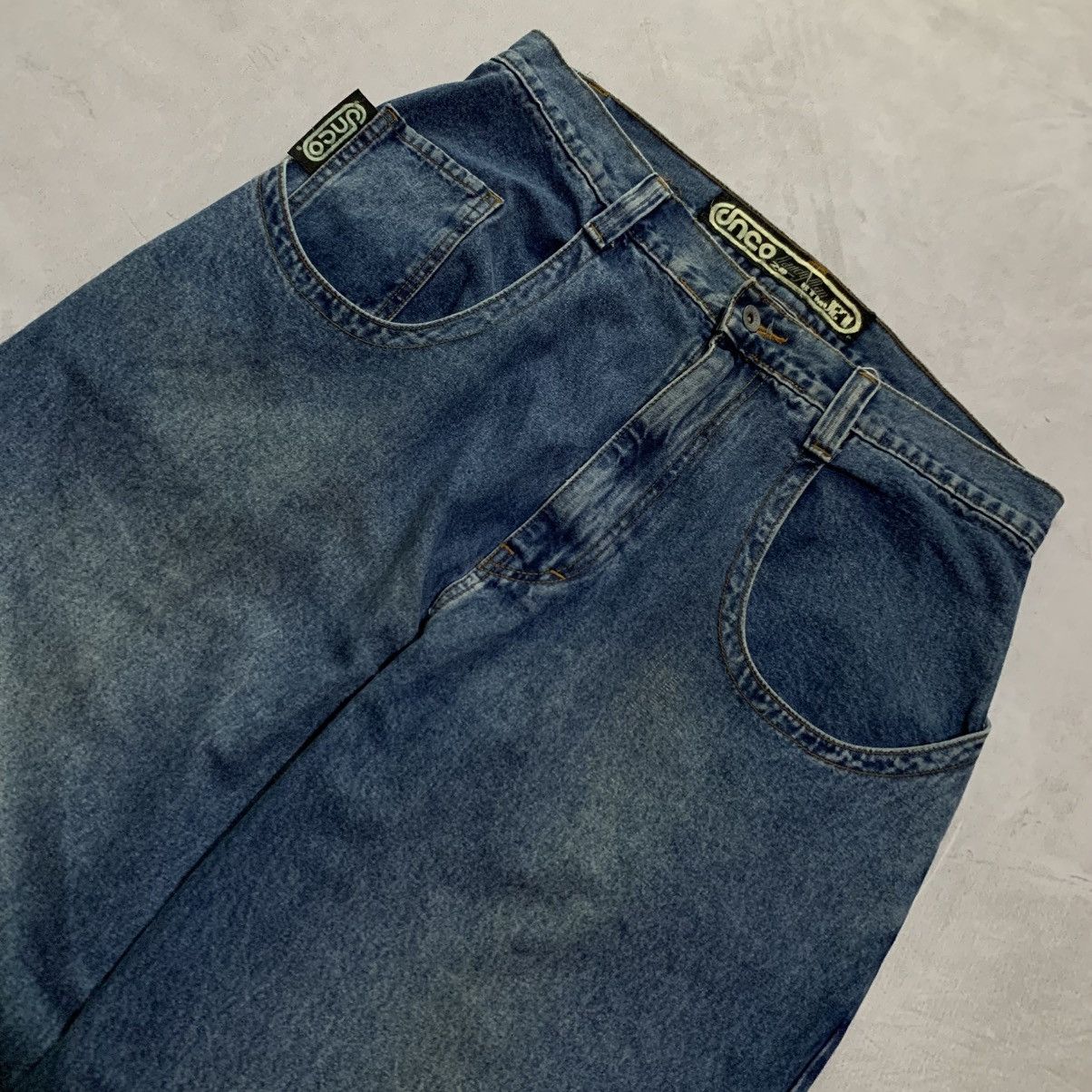 JNCO Y2K JNCO handy Man Big Pocket Reflective Baggy Denim Pants Size US 36 / EU 52 - 15 Thumbnail