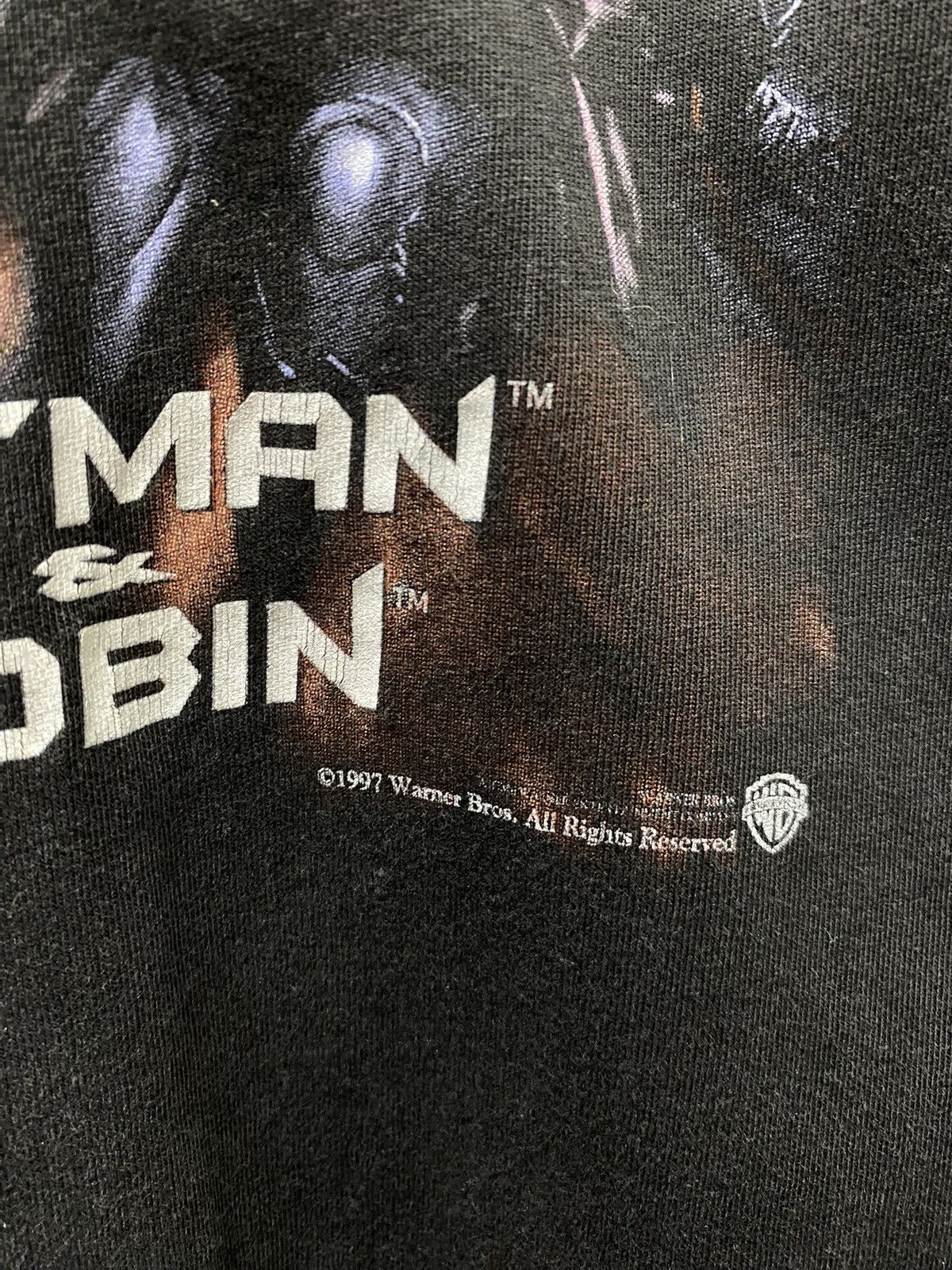 DC Comics × Vintage Vintage 90’s Batman And Robin Movie Tee Shirt Medium Size US M / EU 48-50 / 2 - 3 Thumbnail