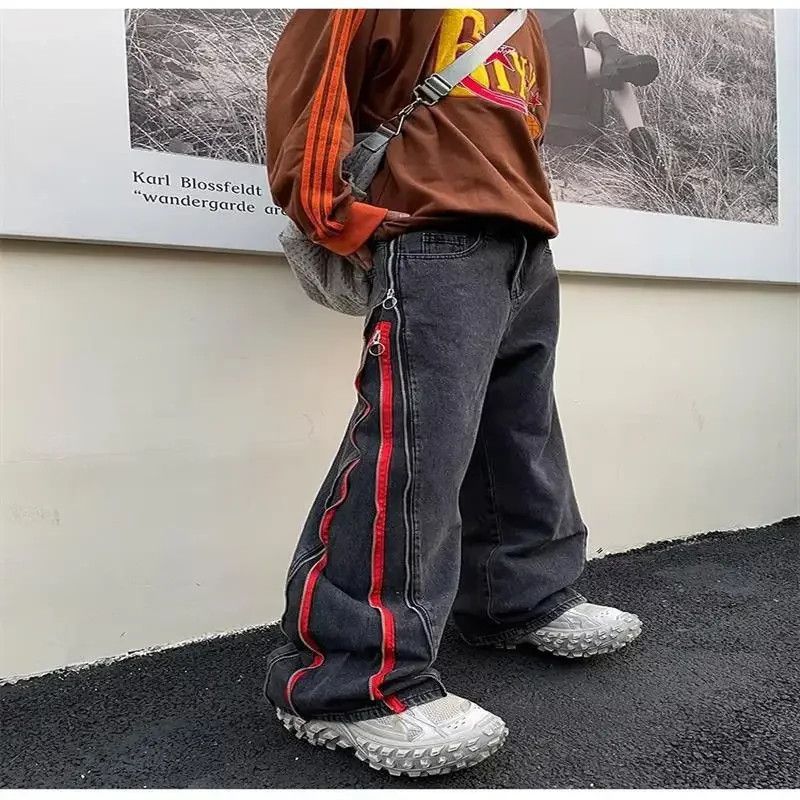 Japanese Brand × Vintage Trendy Versatile Men's Jeans Loose-fit Zipper Jeans Size US 34 / EU 50 - 4 Thumbnail