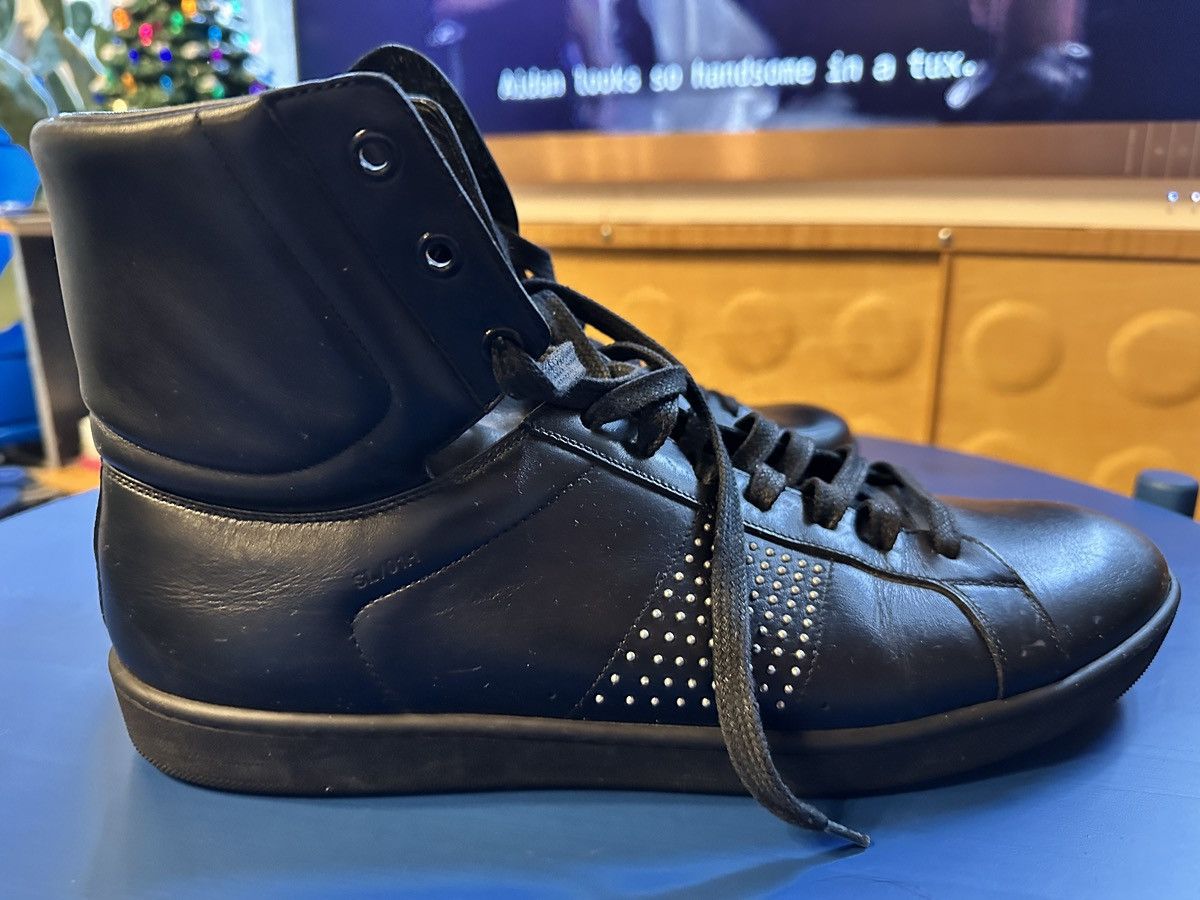 Hedi Slimane × Saint Laurent Paris Saint Laurent Paris SL/100H Black Sneakers with Studs Rare Size US 14 / EU 47 - 2 Thumbnail