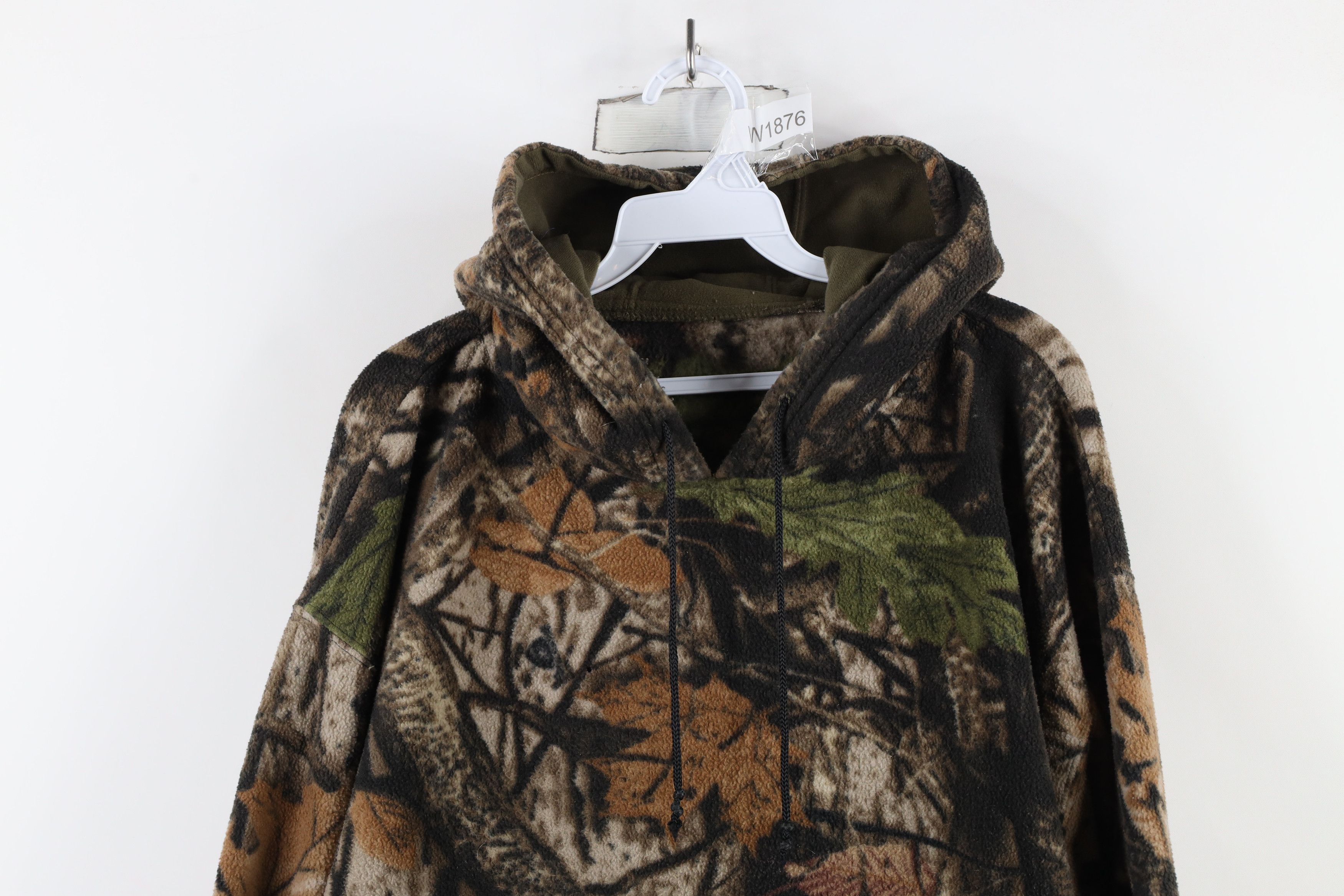Vintage Vintage 90s Streetwear Camouflage Fleece Hoodie Sweatshirt Size US L / EU 52-54 / 3 - 2 Thumbnail