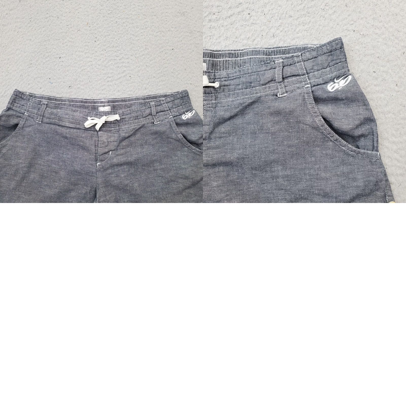 Nike Nike 6.0 Shorts Womens L Gray Chambray Adjustable Drawstring Waist Shorts Size 36" / US 14 / IT 50 - 8 Thumbnail