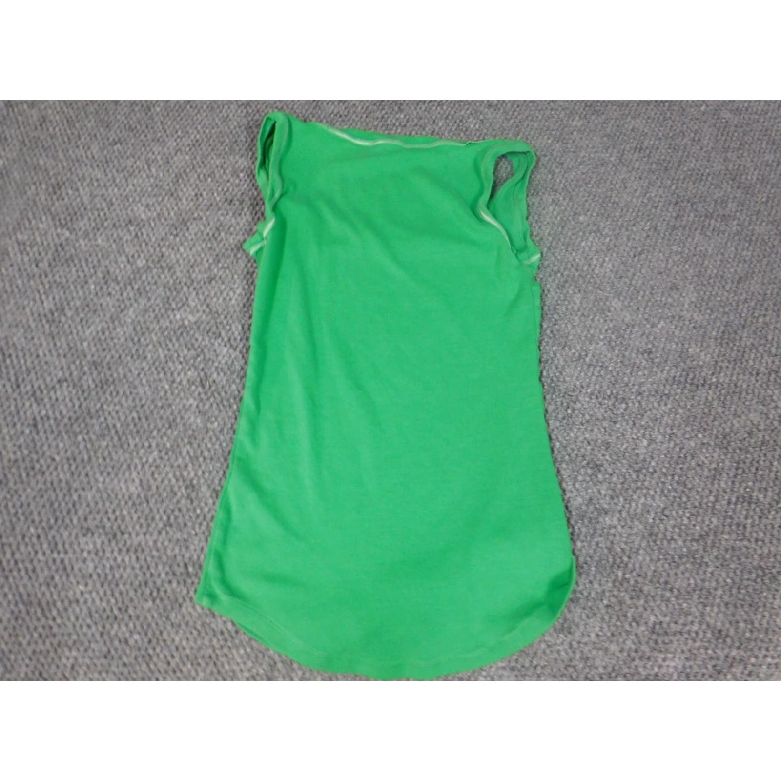 Calvin Klein Calvin Klein Collection Womens Tank Regular Medium Green Cotton Rayon Crew Neck Pullover Sleeveless Casual Size M / US 6-8 / IT 42-44 - 7 Thumbnail