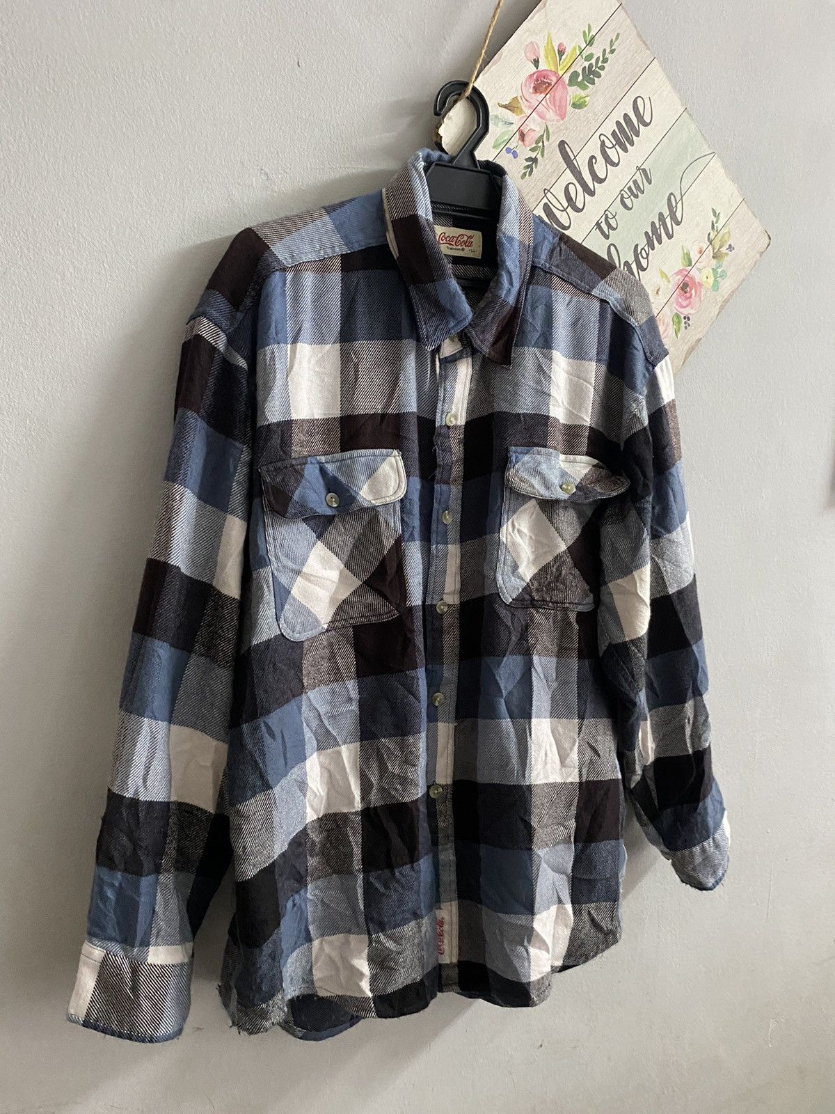 Coca Cola × Vintage Vintage Coca cola Flannel heavy flannel shirt Size US L / EU 52-54 / 3 - 3 Thumbnail