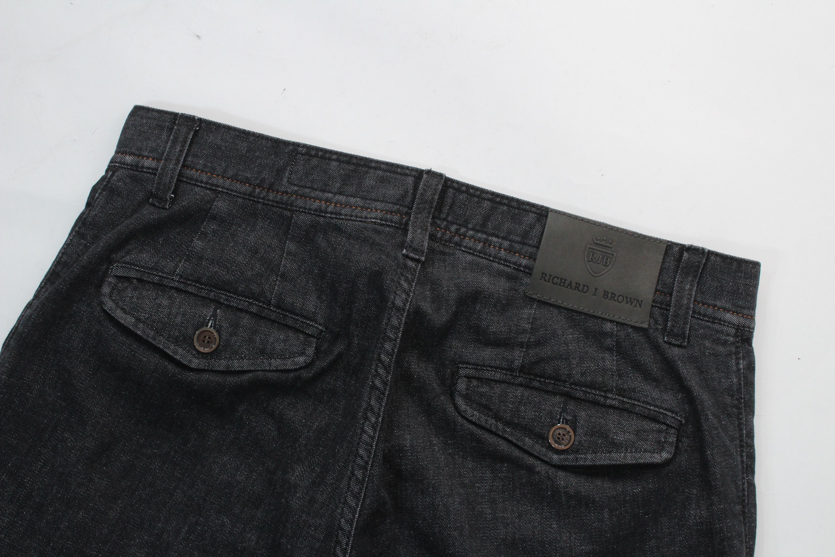 Other Richard J. Brown Nairobi Black Cargo Denim Trousers Size 29 Size US 29 - 2 Thumbnail