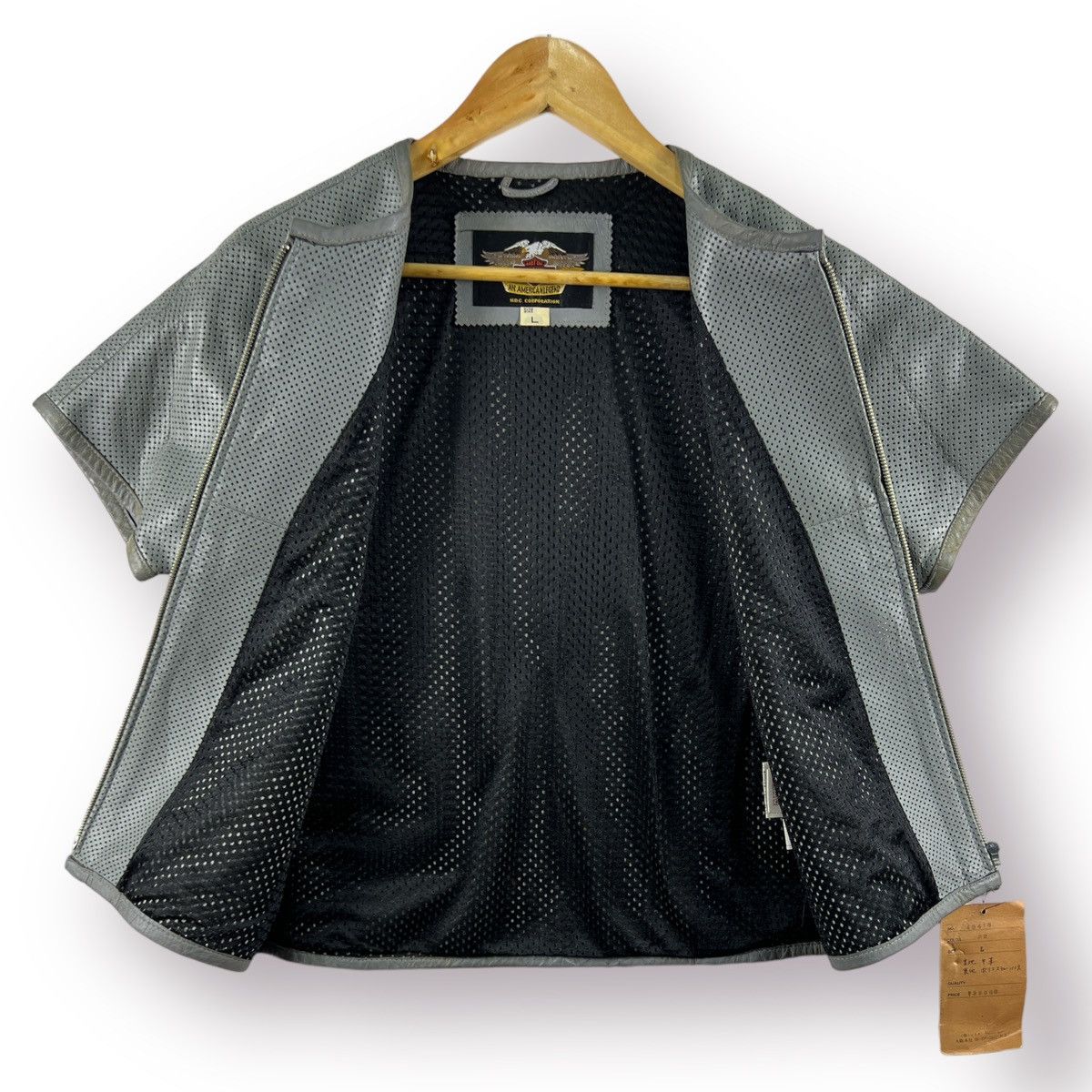 Harley Davidson 🔥 MESH HARLEY-DAVIDSON CROP LADIES MOTOR JACKET LEATHER - L Size M / US 6-8 / IT 42-44 - 8 Thumbnail
