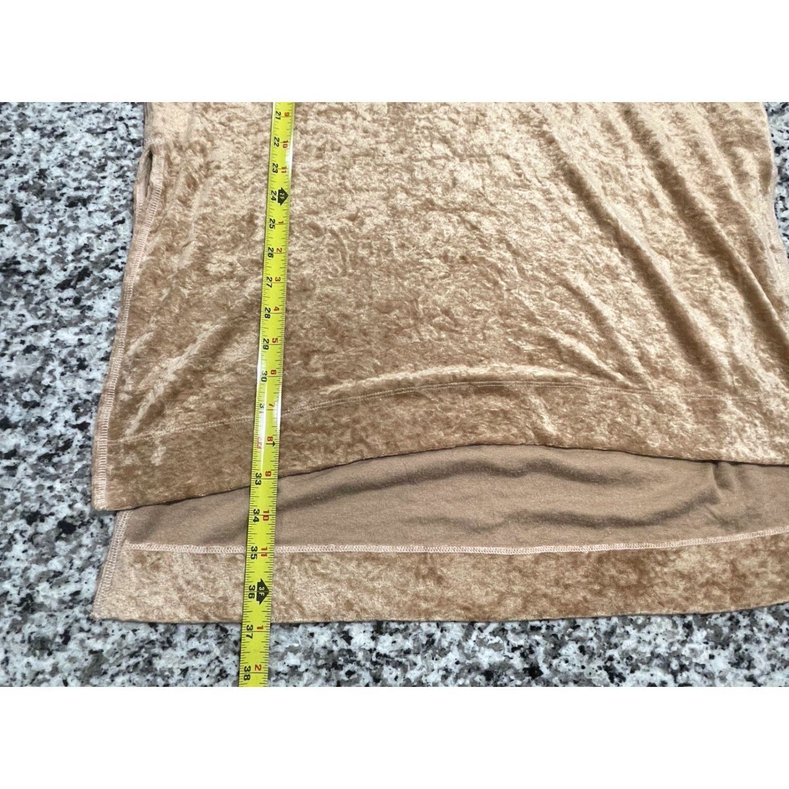 Vintage We The Free by Free People Dress Boho Velvet V Neck XS oversized Women Beige Size XS / US 0-2 / IT 36-38 - 2 Thumbnail