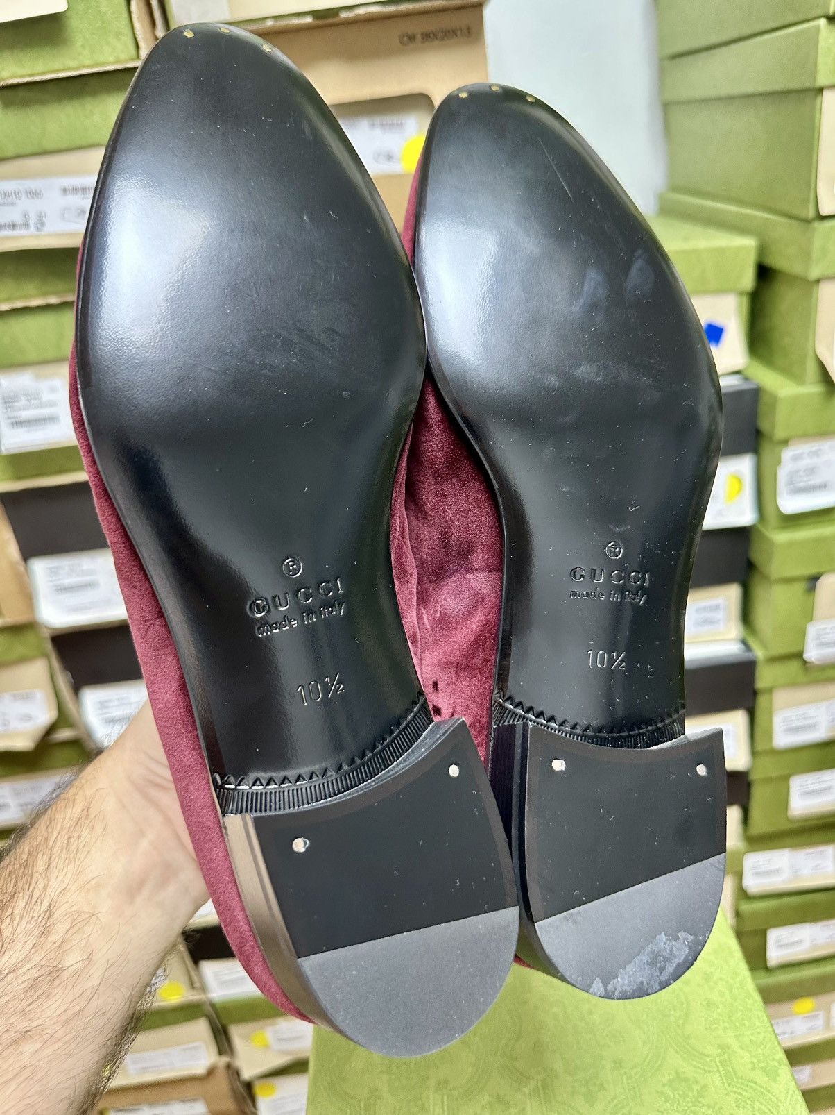 Gucci Gucci Leather Loafers 'Burgundy' Size US 11 / EU 44 - 7 Thumbnail