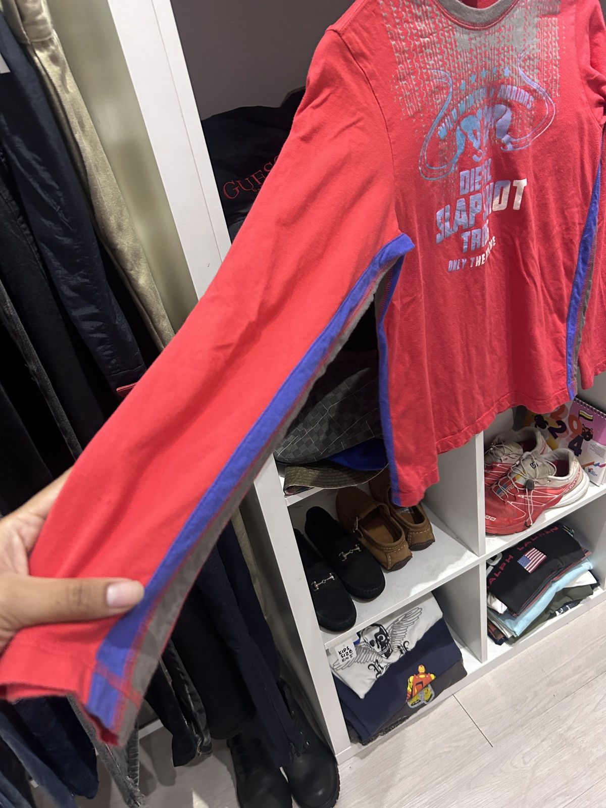 Diesel DIESEL SLAPSHOT Y2K longsleeve tshirt red blue coco stripe Size US S / EU 44-46 / 1 - 4 Thumbnail