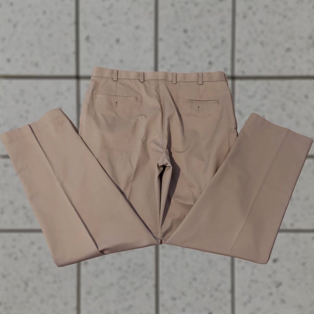 Brooks Brothers Mens Brooks Brothers Khaki Pants Chino Trouser Cotton Dress 37x32 Beige Size US 37 - 1 Thumbnail