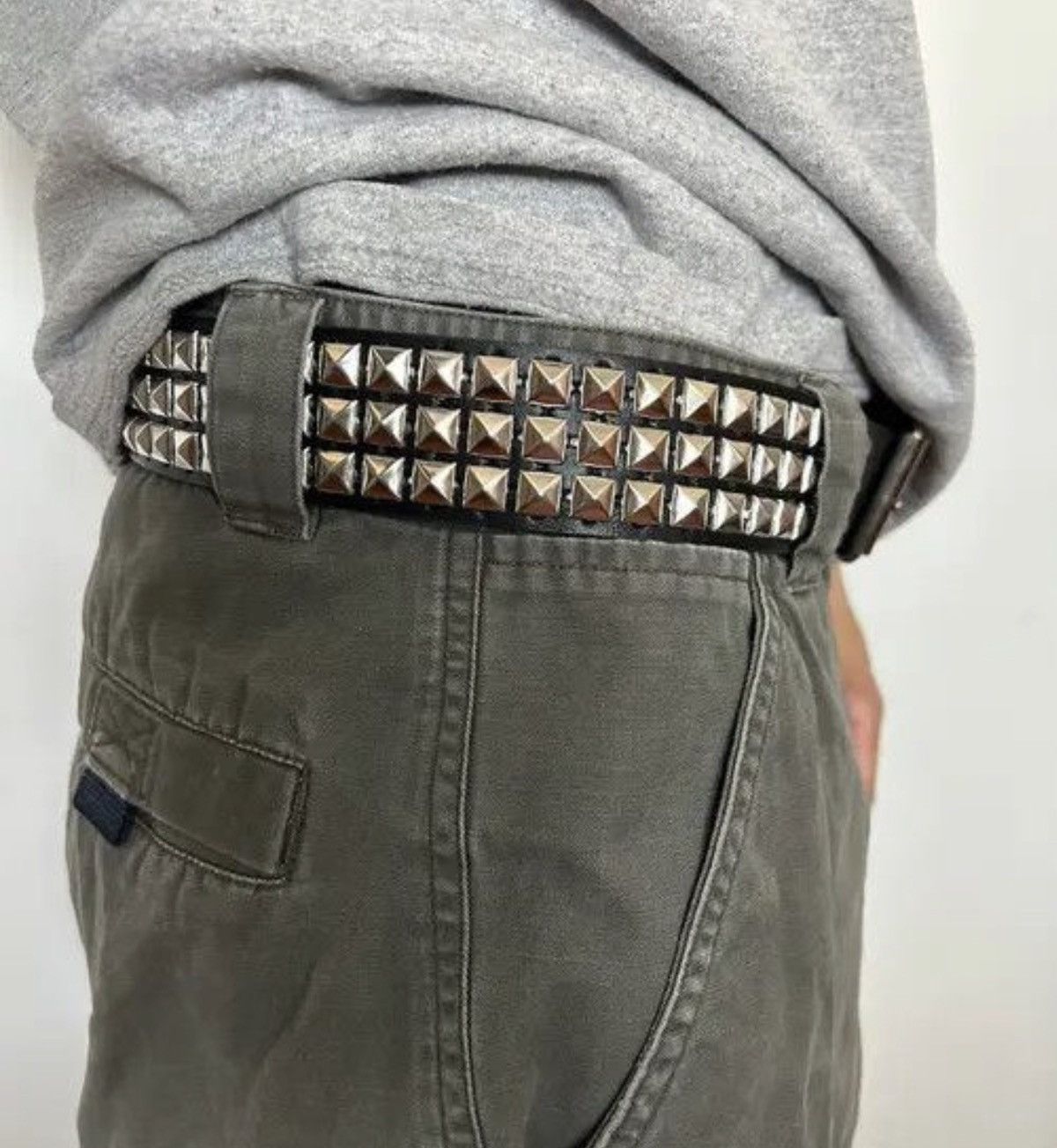 Japanese Brand 103 cm Aoyama x Hioki Pyramid Studded Belt (classic) Size ONE SIZE - 4 Thumbnail