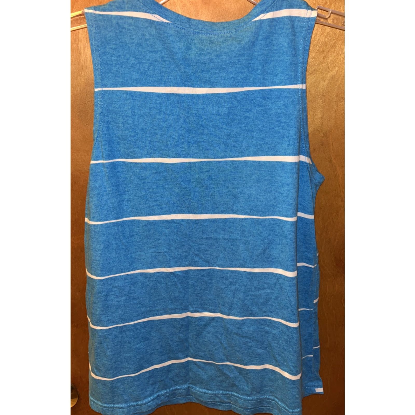 DC Comics VINTAGE Wonder Woman Tank Top Women Small Sleeveless Shirt Blue Striped DC Comics Superhero Size S / US 4 / IT 40 - 2 Thumbnail