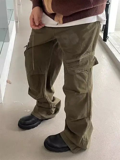 Japanese Brand Retro Japanese army green rare multi-pocket cargo trousers Size US 34 / EU 50 - 3 Thumbnail