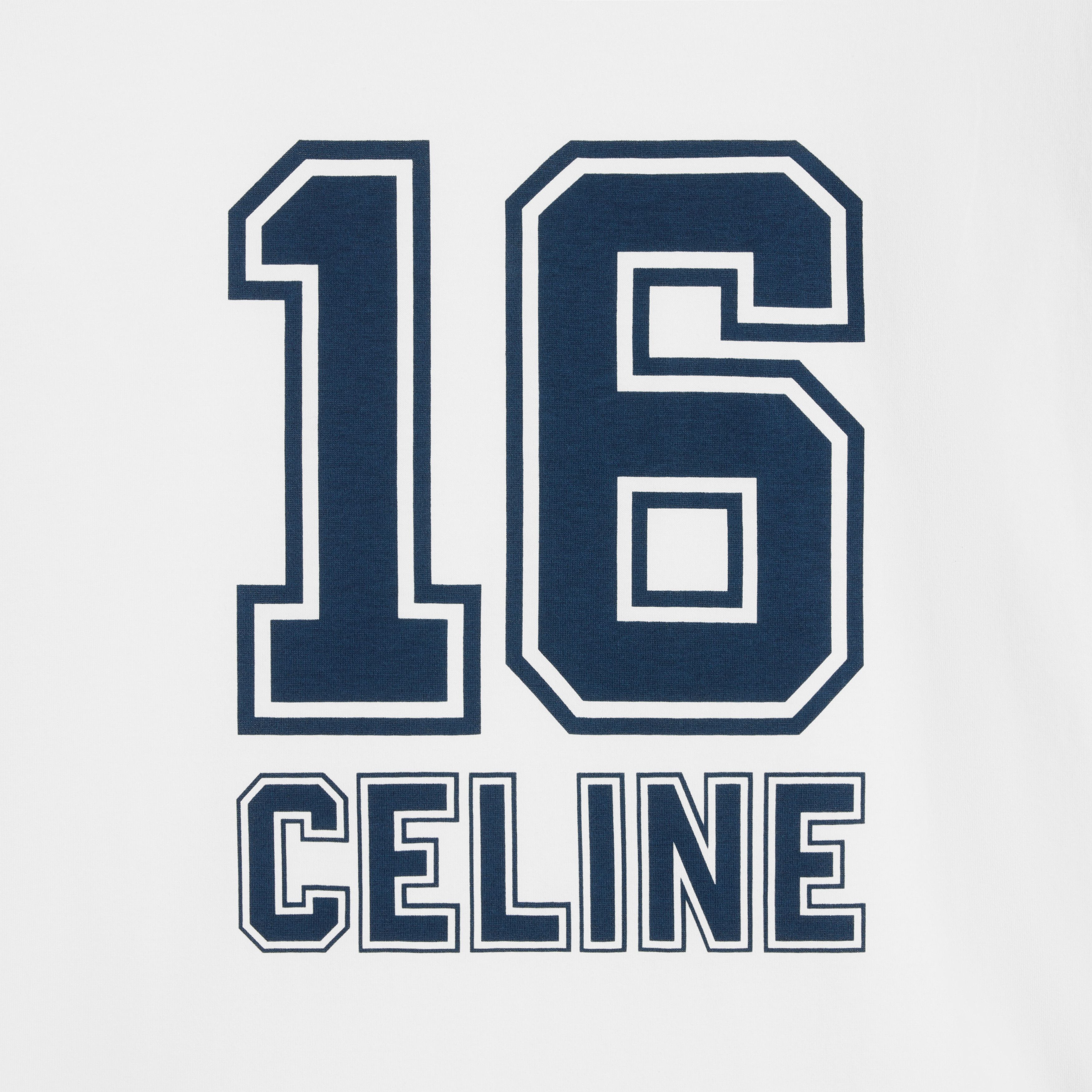 Celine o1bcso1str0925 2Y13E649W 16 Boxy T-Shirt Off White/Touareg Size XS / US 0-2 / IT 36-38 - 4 Thumbnail