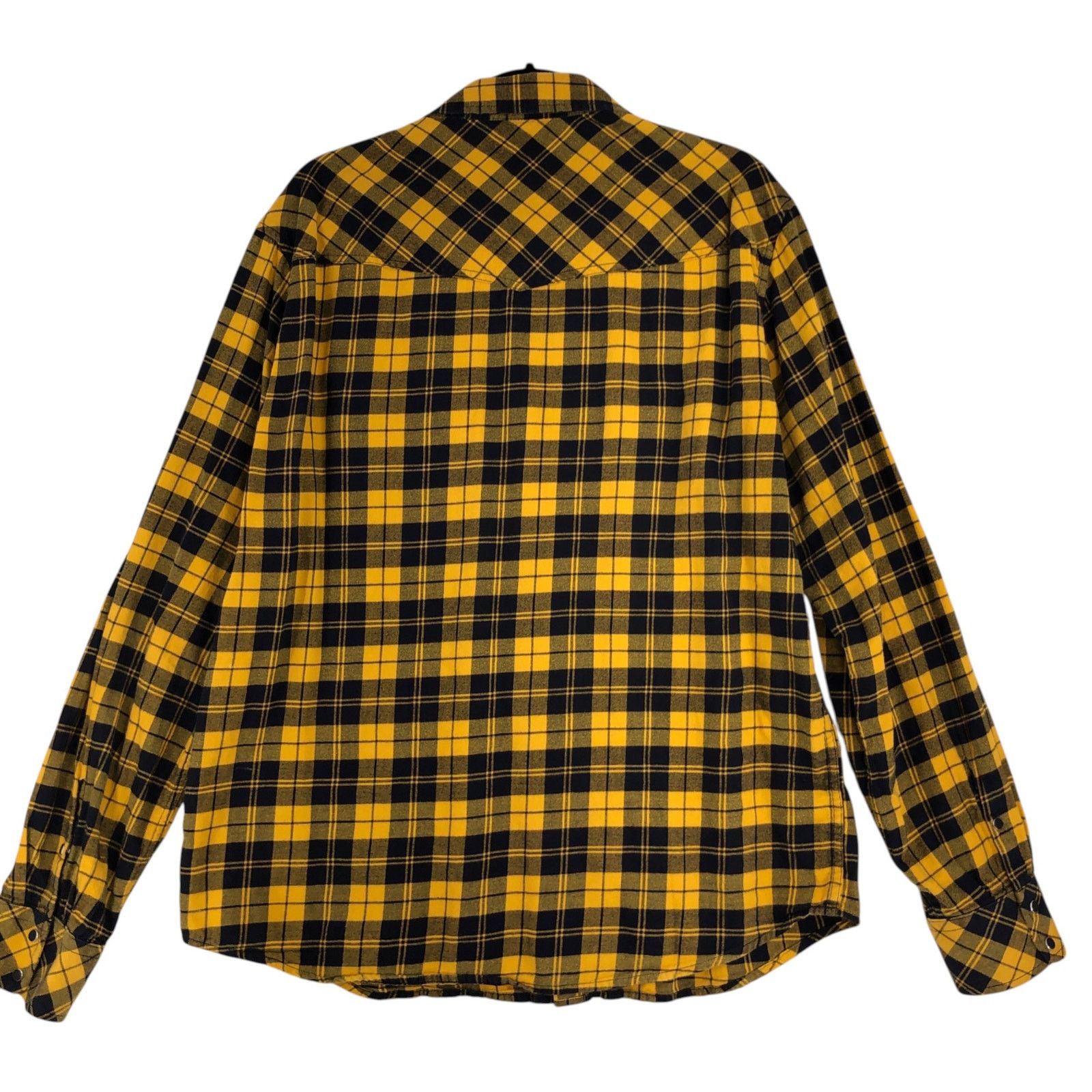 Diesel Diesel Sz XXL Shirt Flannel East Long Chk Yellow Black Snaps Size US XXL / EU 58 / 5 - 8 Thumbnail