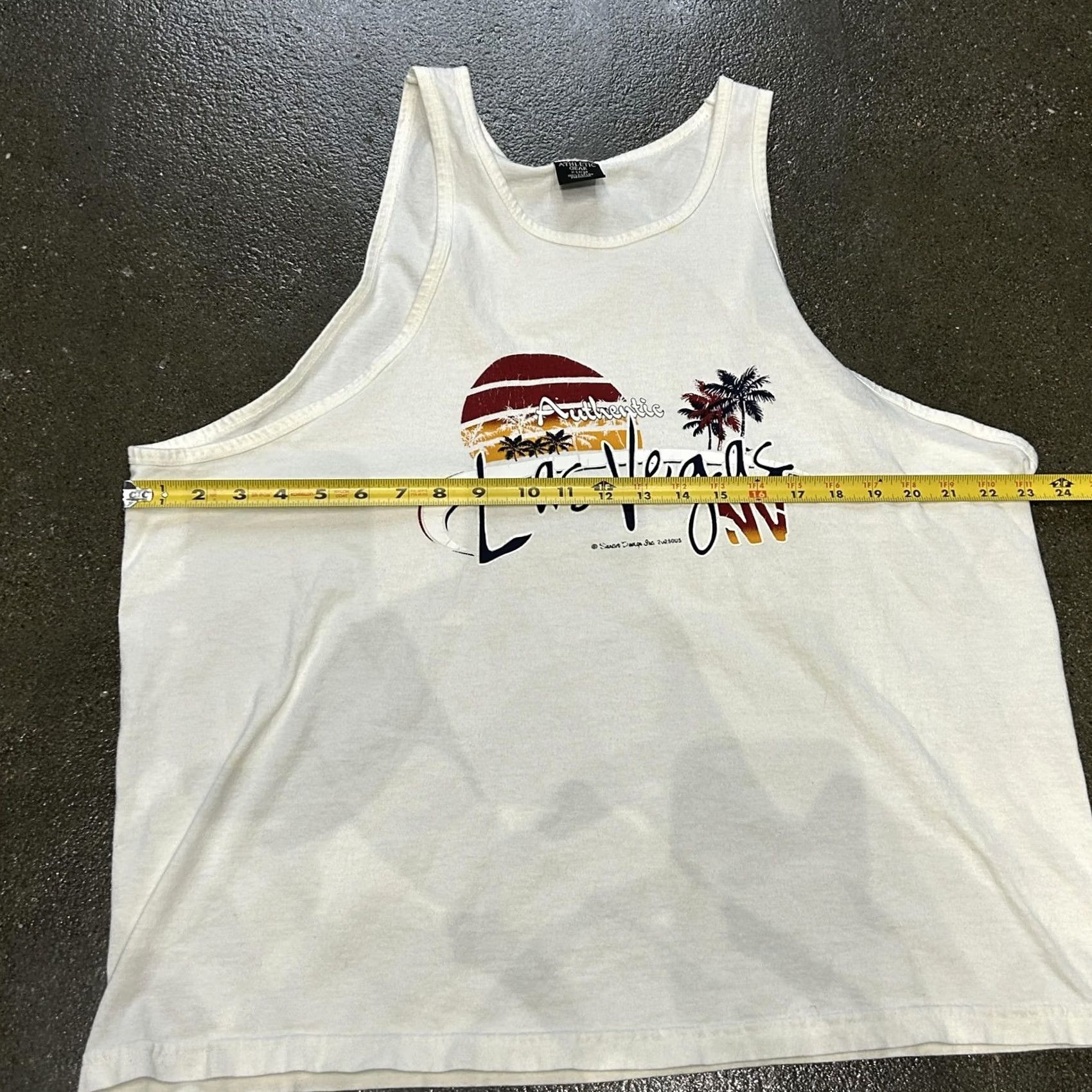 Vintage VINTAGE Las Vegas Shirt Mens XL White Graphic Tank Top Sleeveless Cotton Size US XL / EU 56 / 4 - 5 Thumbnail