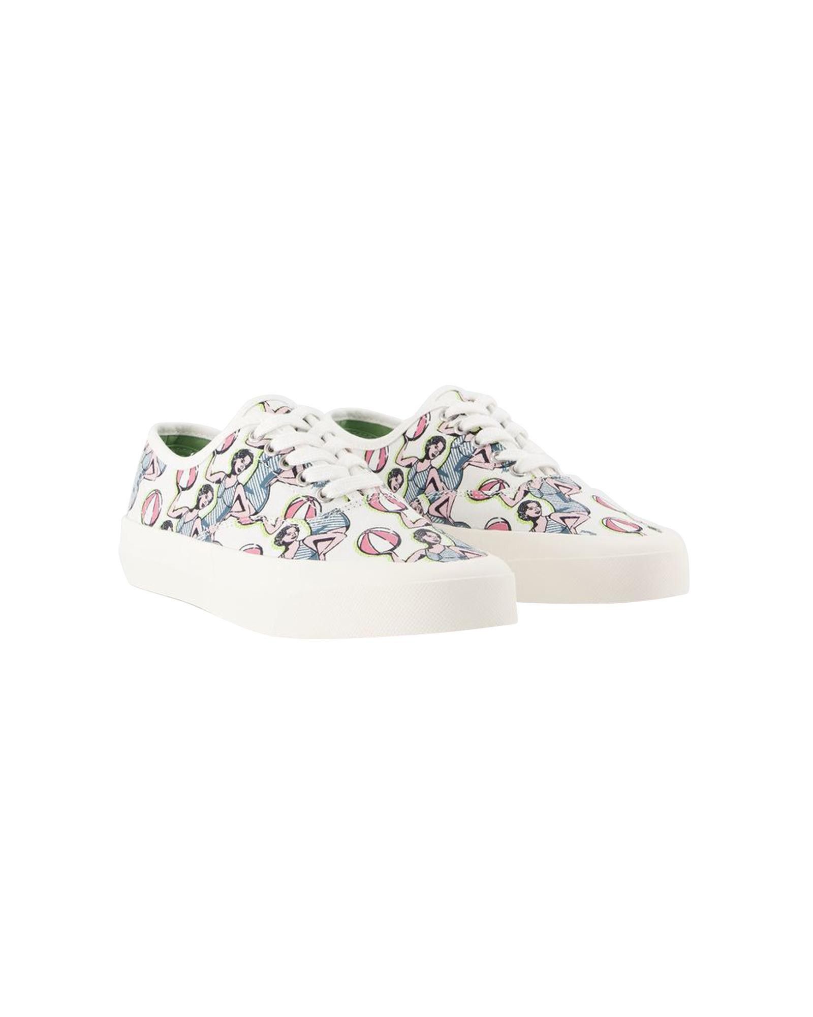 image of Maison Kitsune Dancing Girls Canvas Sneakers, Women's (Size 5)