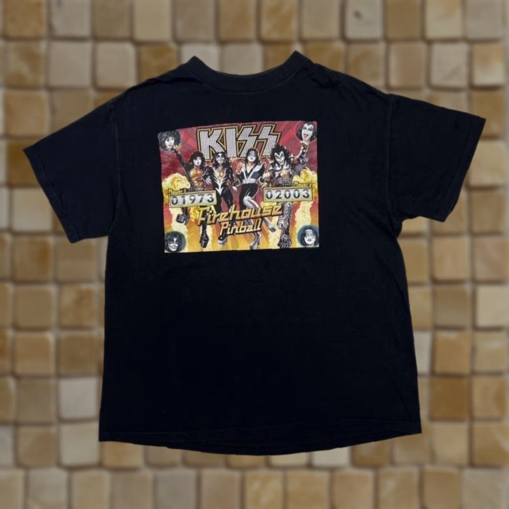 Vintage VINTAGE Tennessee River 2003 KISS Fireball Pinball Glam Metal Rock Band T-Shirt Medium Black Men Shirt M Size US M / EU 48-50 / 2 - 1 Thumbnail
