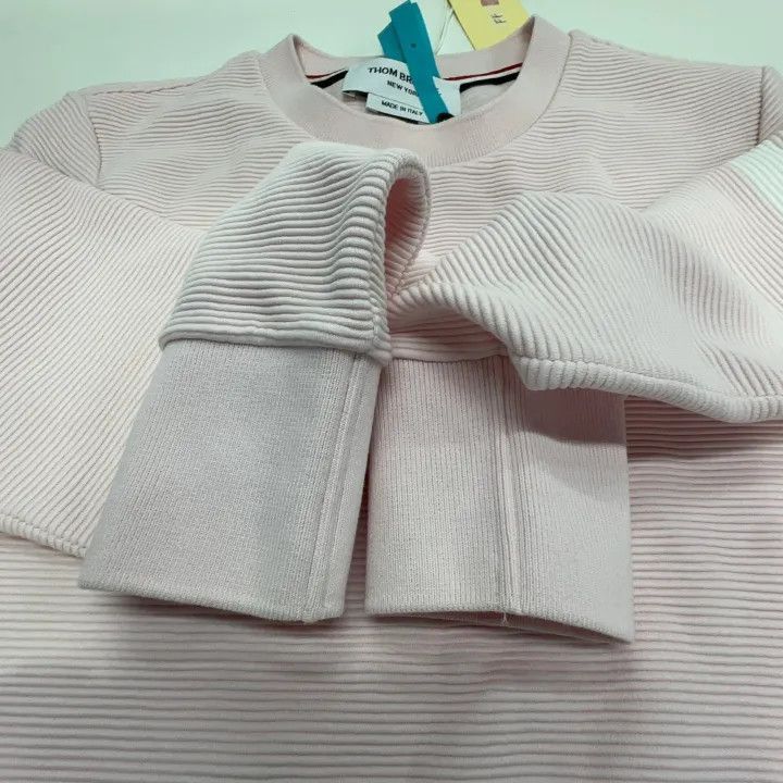 Thom Browne Thom Browne Pink Classic Sweatshirt for Women -2507 Size S / US 4 / IT 40 - 4 Thumbnail