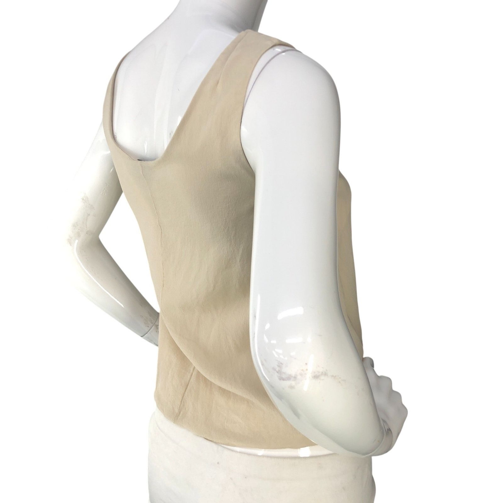 Akris Akris Sz 4 Top Silk Crepe Shell Tank Fully Lined Beige $795 Size S / US 4 / IT 40 - 8 Thumbnail