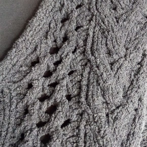 J. Jill J. Jill XL Cardigan Sweater Handknit Black Cable Knit Polyes Size XL / US 12-14 / IT 48-50 - 7 Thumbnail