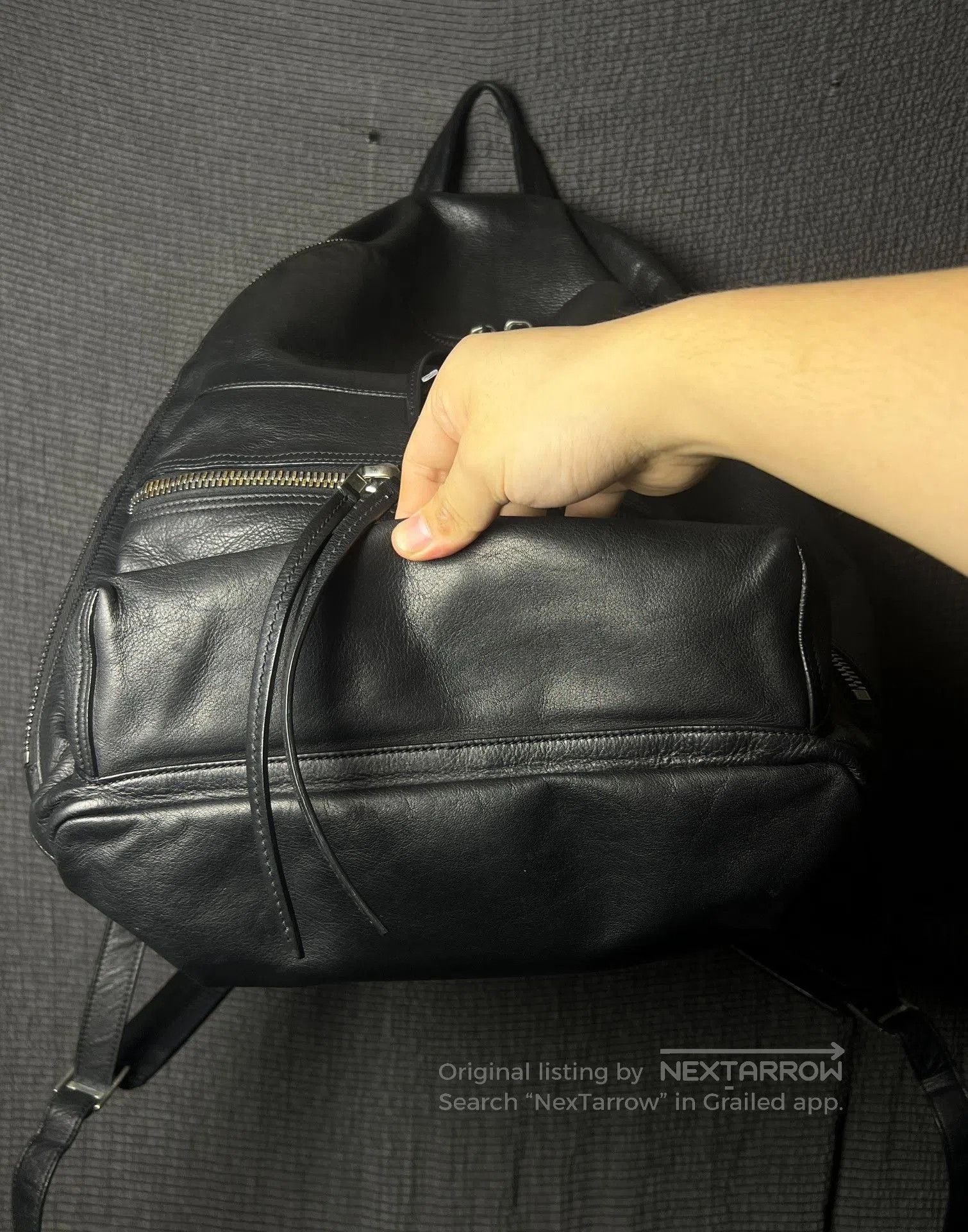 Rick Owens Rick Owens 18ss Pebbled Leather Backpack. Size ONE SIZE - 7 Thumbnail